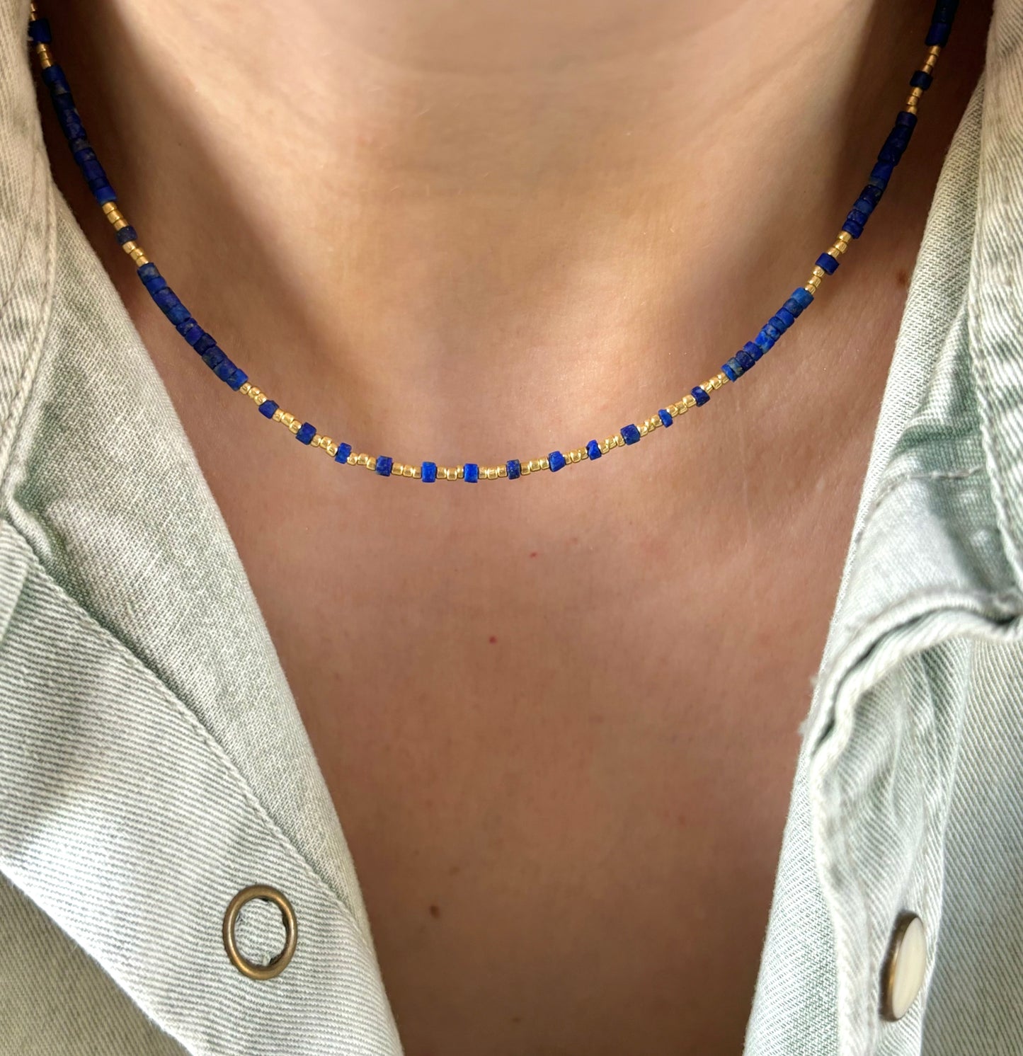 Dainty Lapis Lazuli Necklace