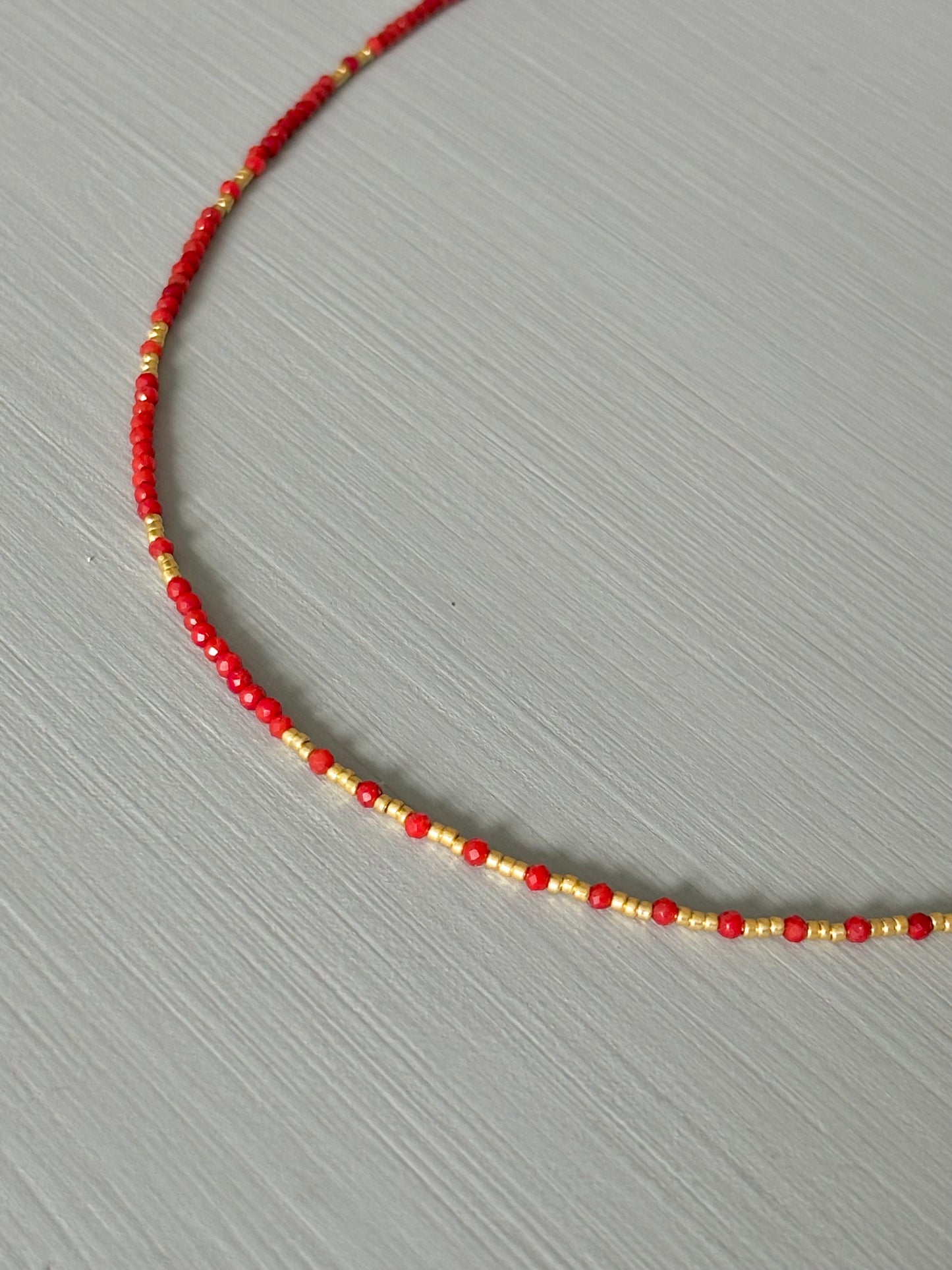 Dainty Red Bamboo Coral Necklace