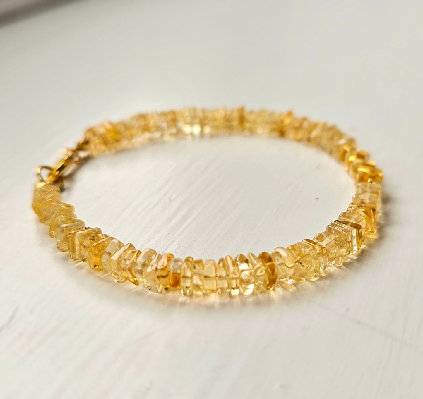 Citrine beaded bracelet