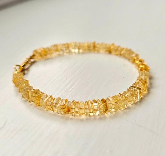 Citrine beaded bracelet