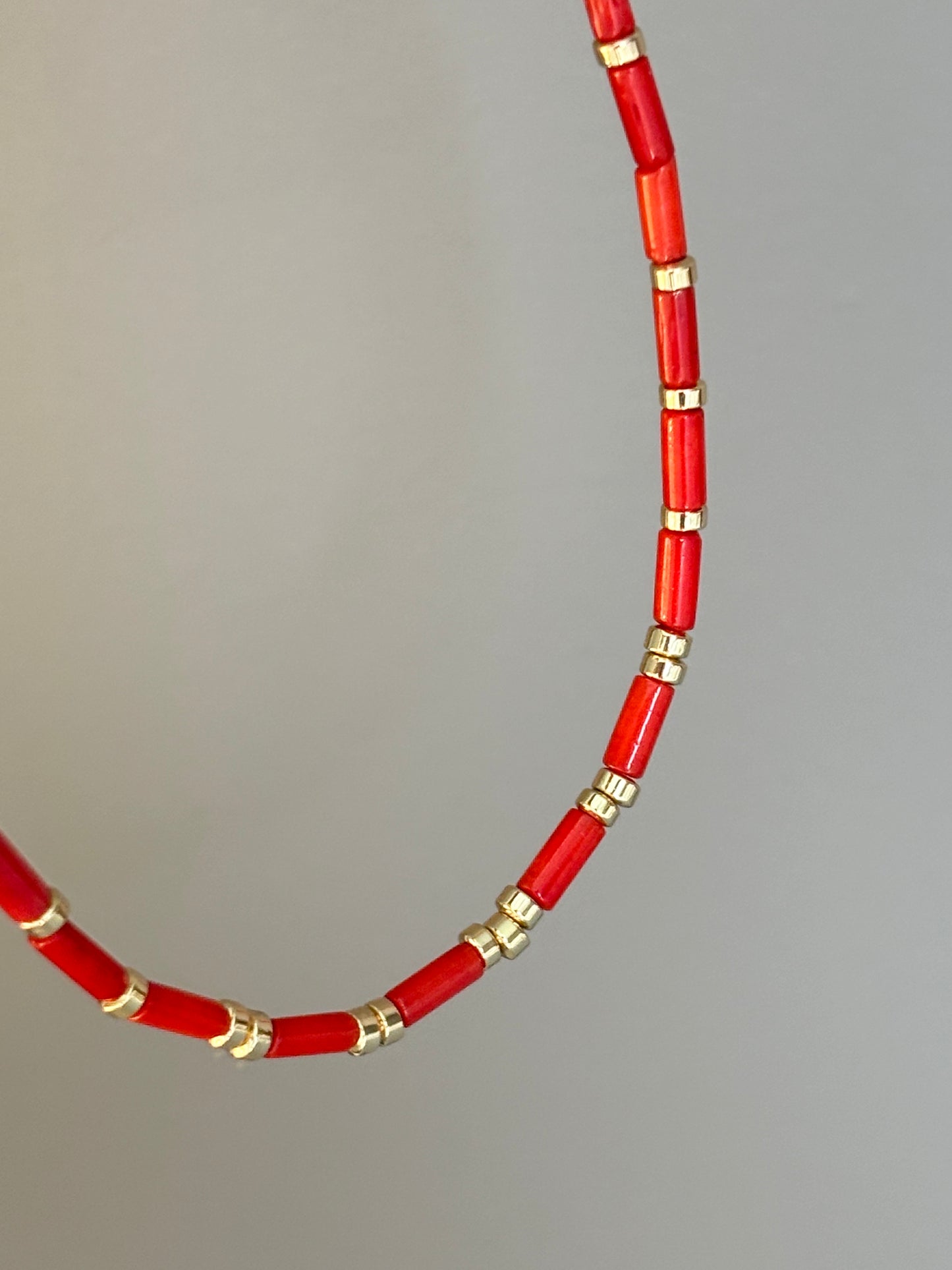 Timeless Red Bamboo Coral Necklace