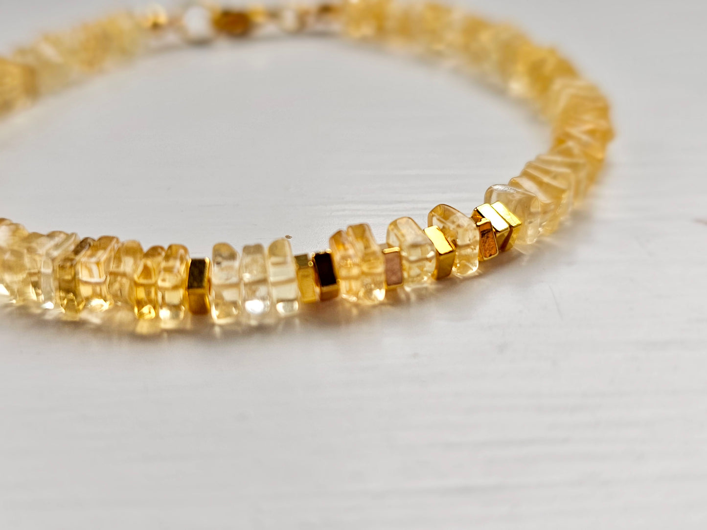 Citrine beaded bracelet