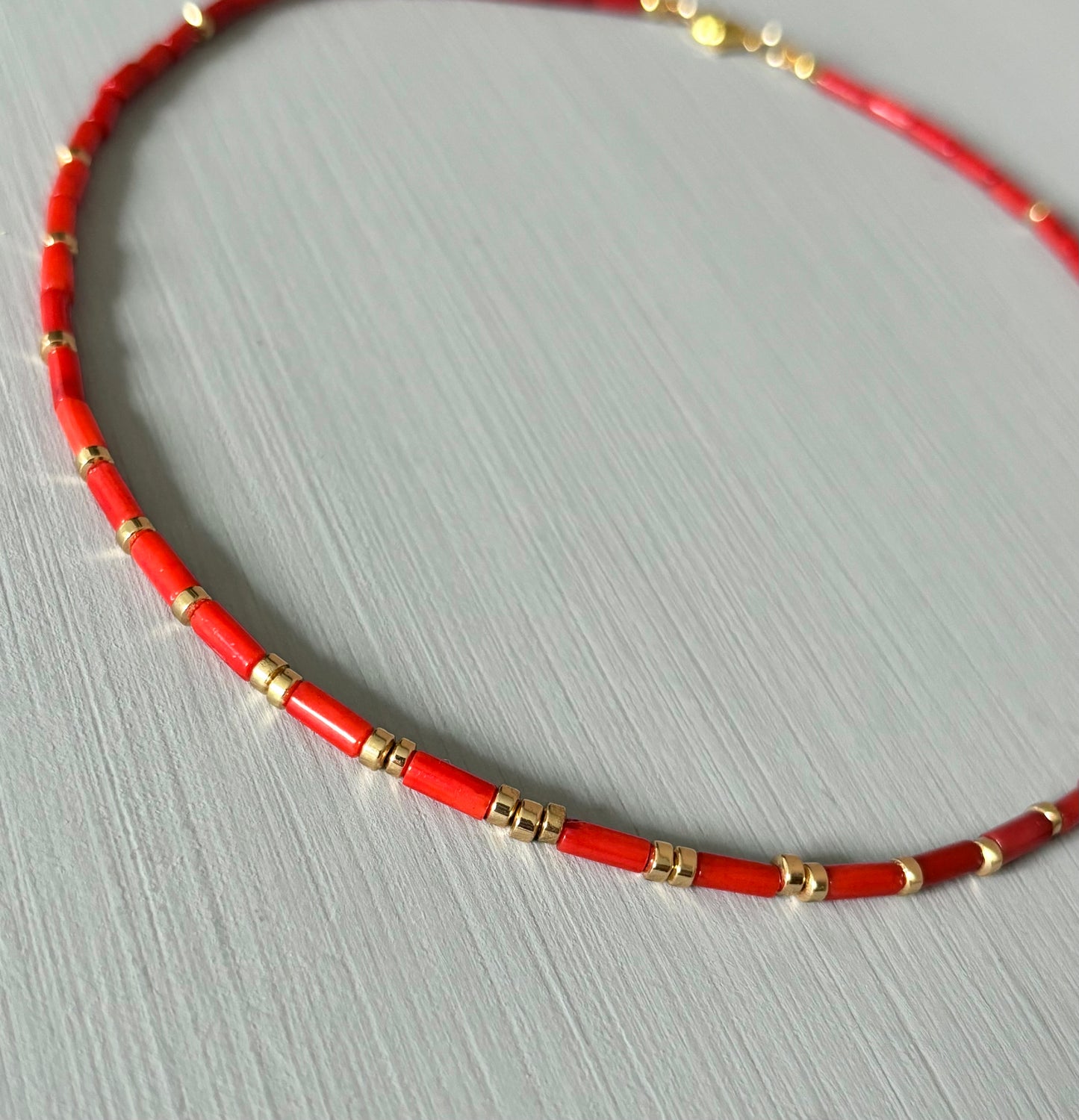 Timeless Red Bamboo Coral Necklace