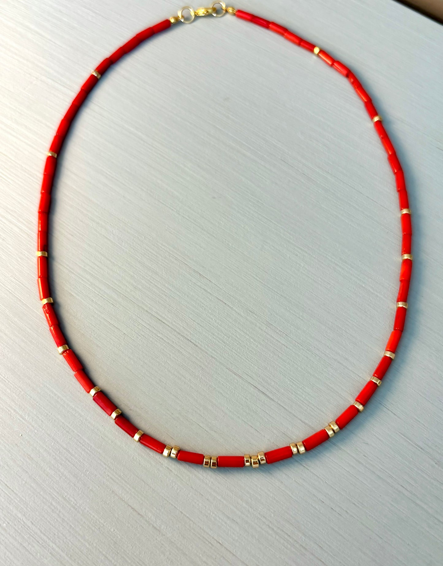 Timeless Red Bamboo Coral Necklace