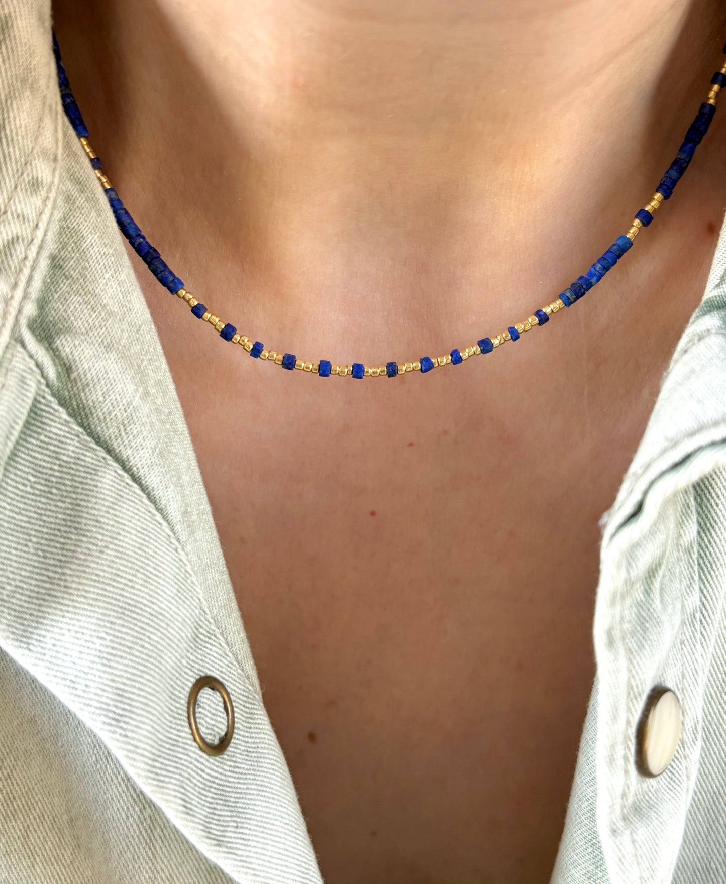 Dainty Lapis Lazuli Necklace