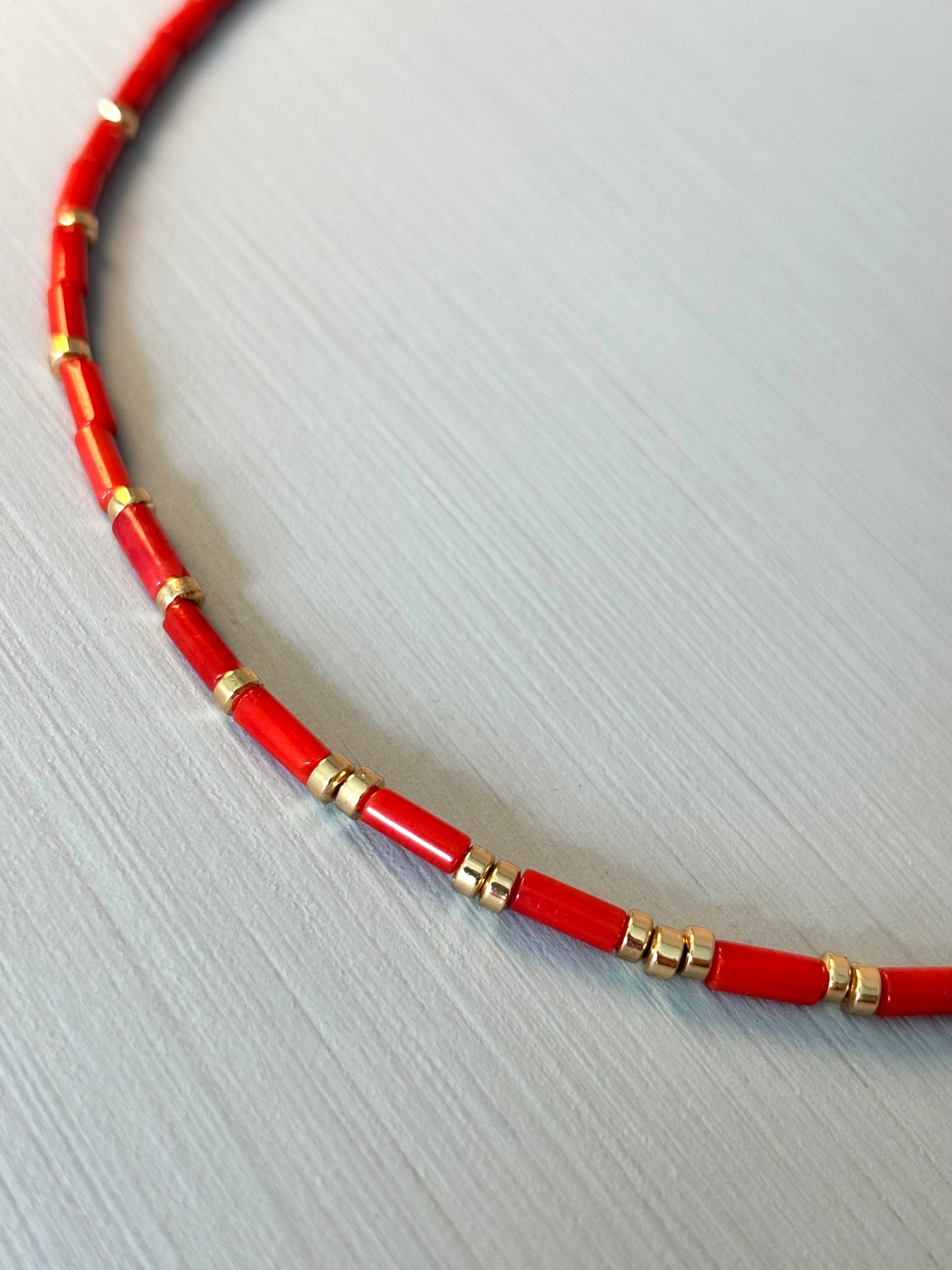 Timeless Red Bamboo Coral Necklace