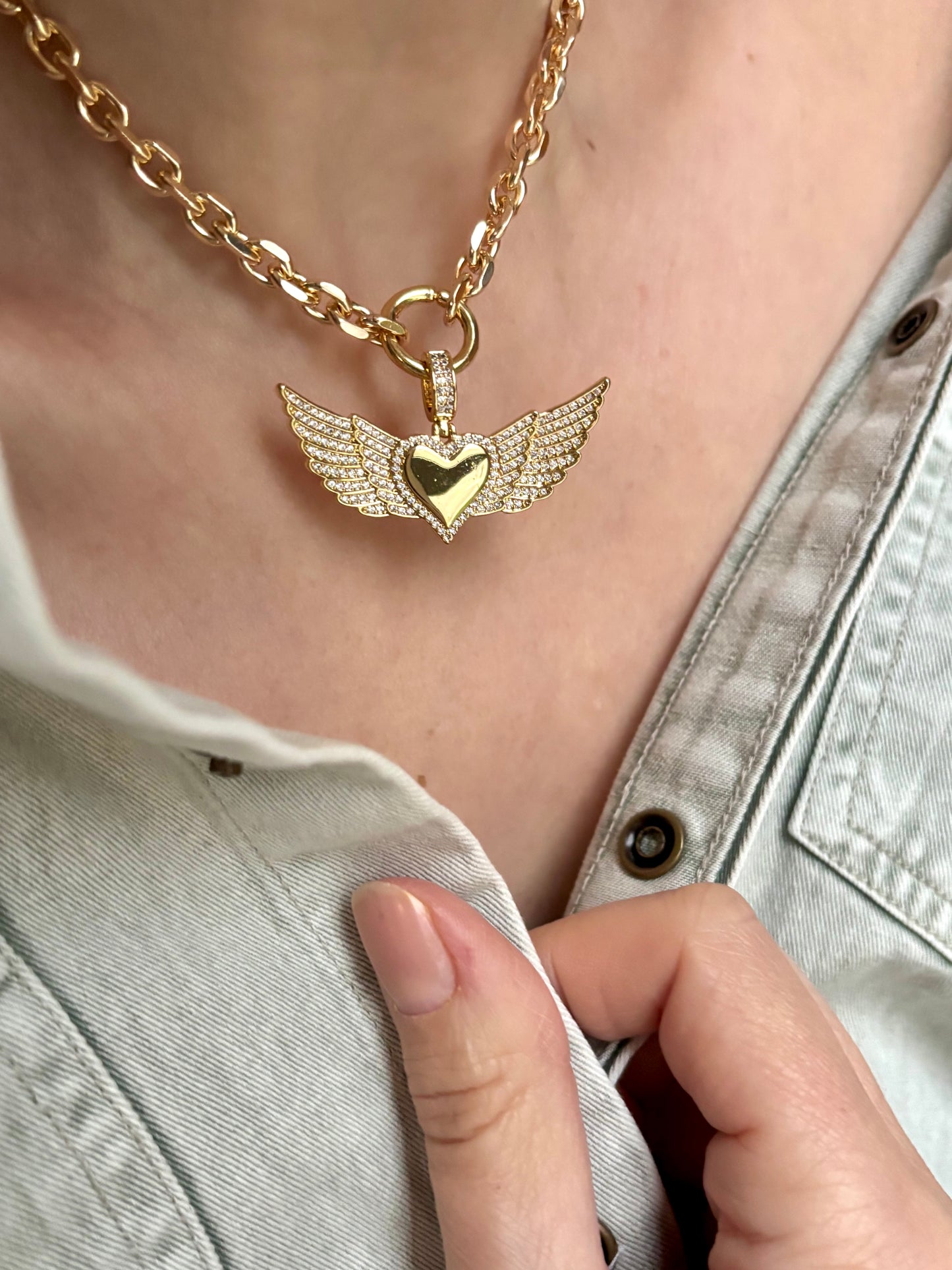 Heart with Wings Necklace