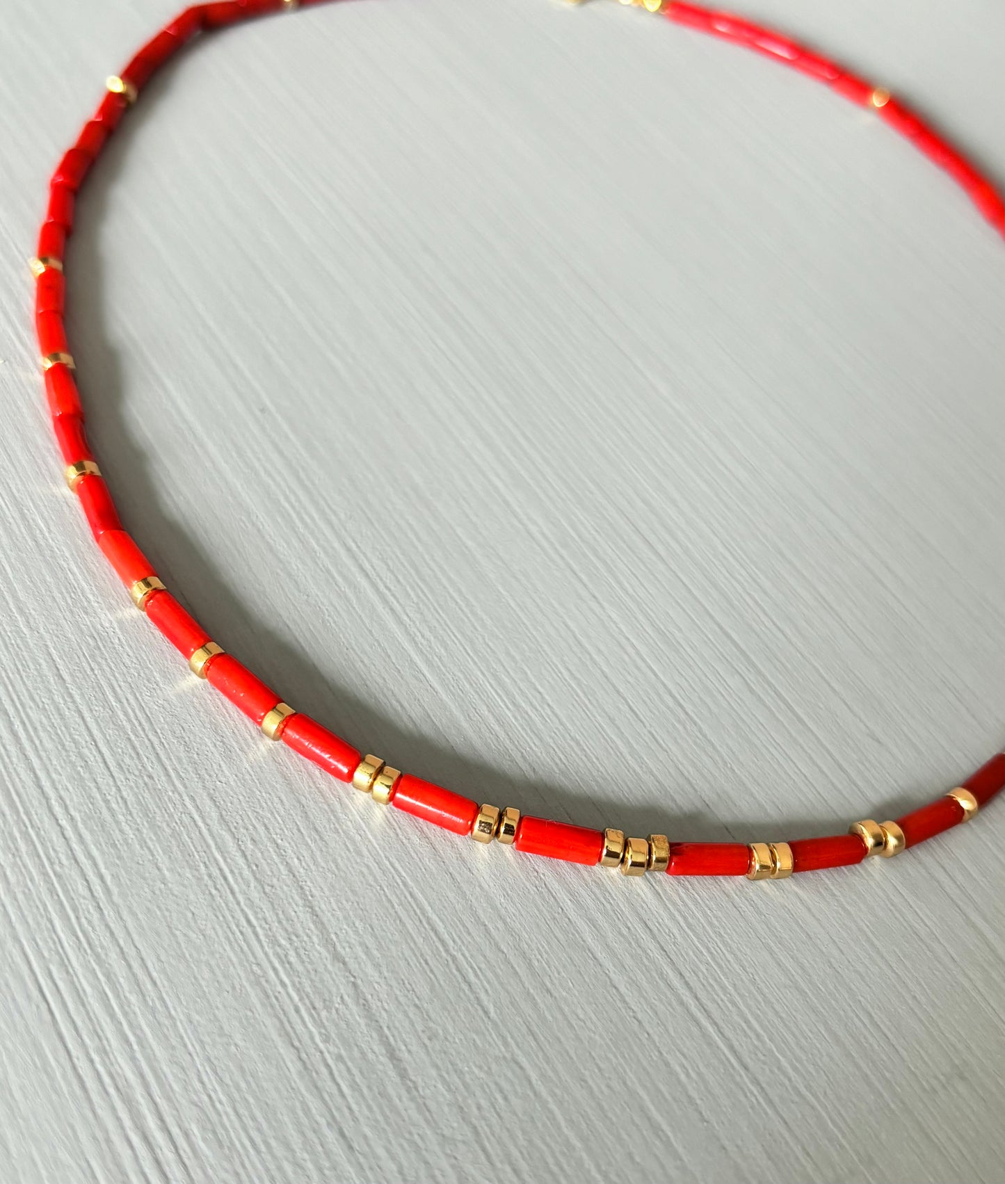 Timeless Red Bamboo Coral Necklace