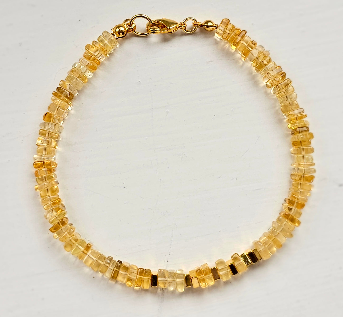 Citrine beaded bracelet