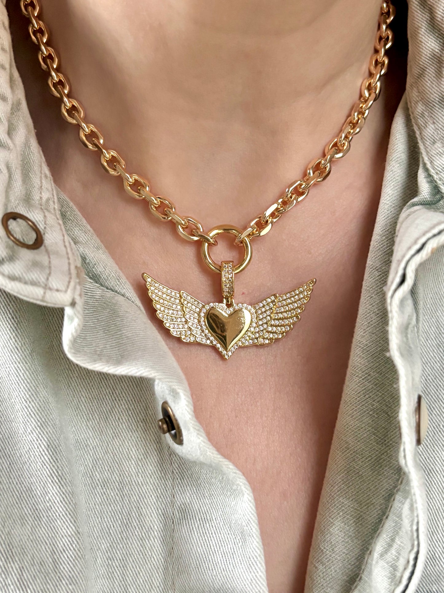 Heart with Wings Necklace