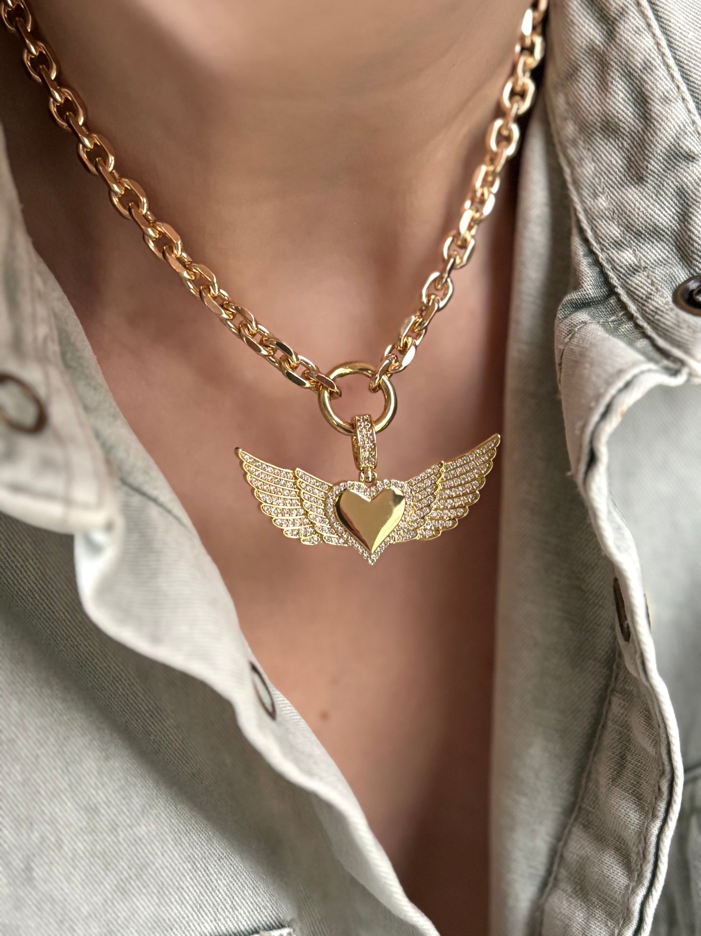 Heart with Wings Necklace