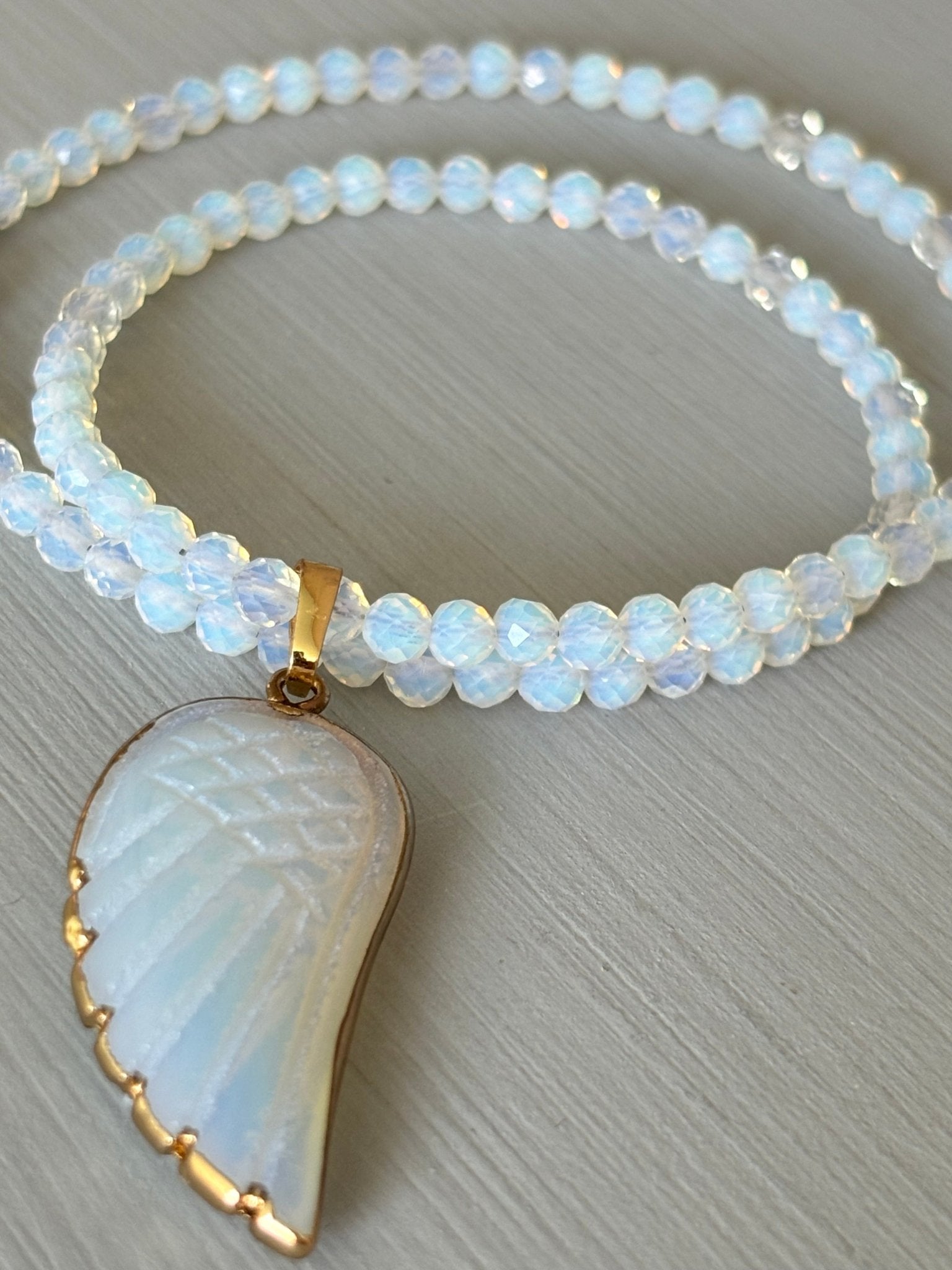 Angel Wings Opalite Necklace - Believe Jewellery