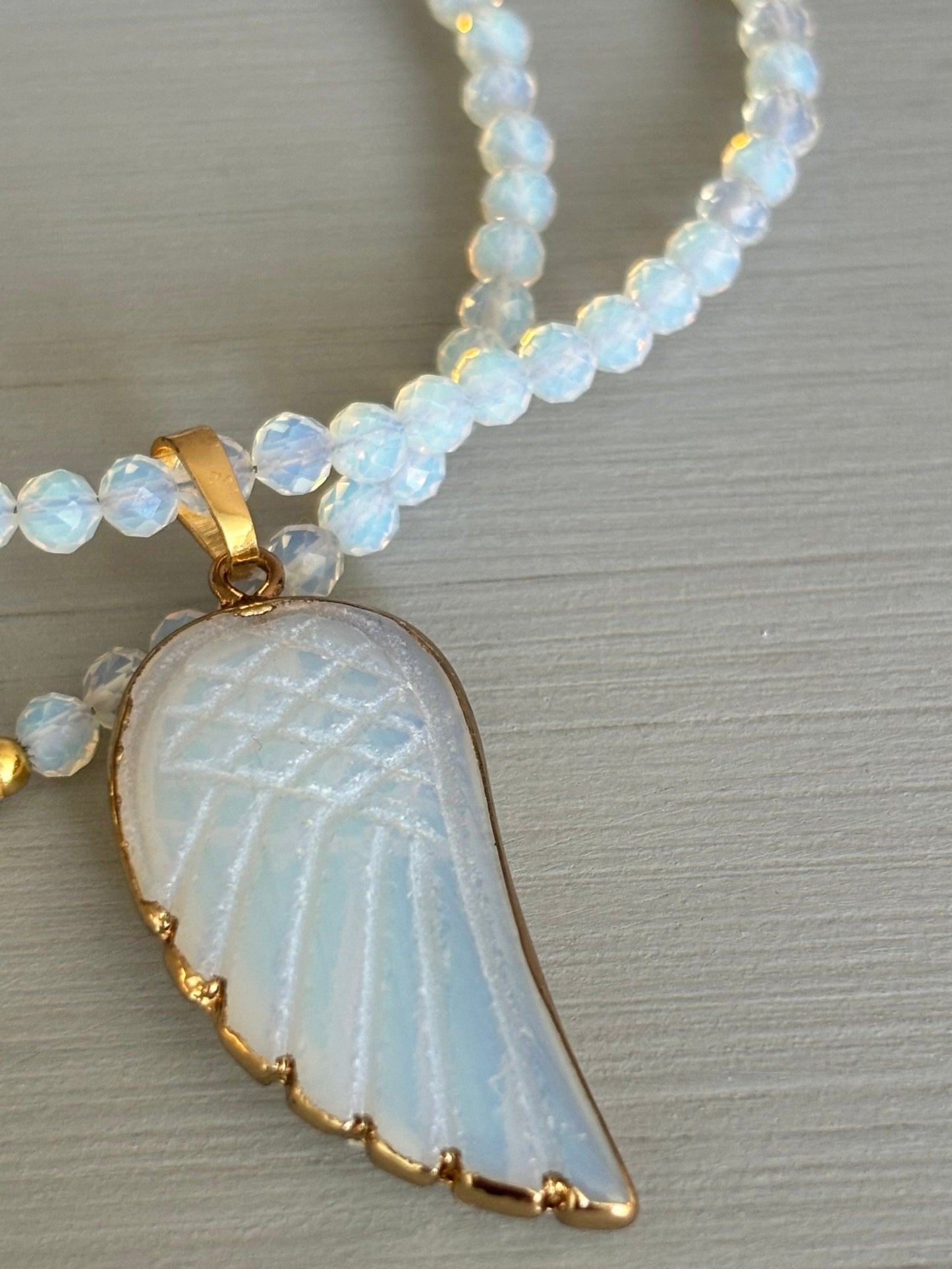 Angel Wings Opalite Necklace - Believe Jewellery