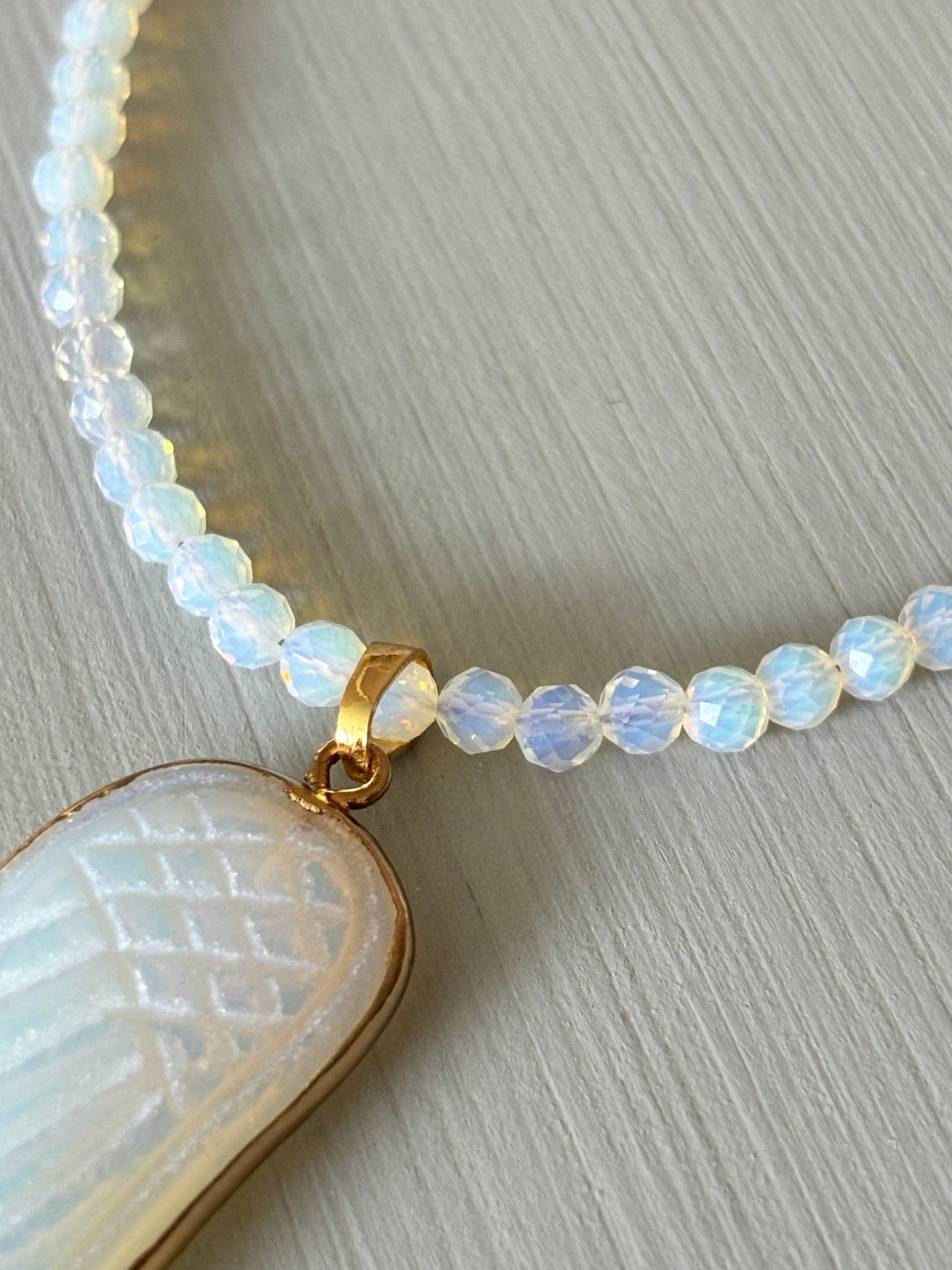 Angel Wings Opalite Necklace - Believe Jewellery