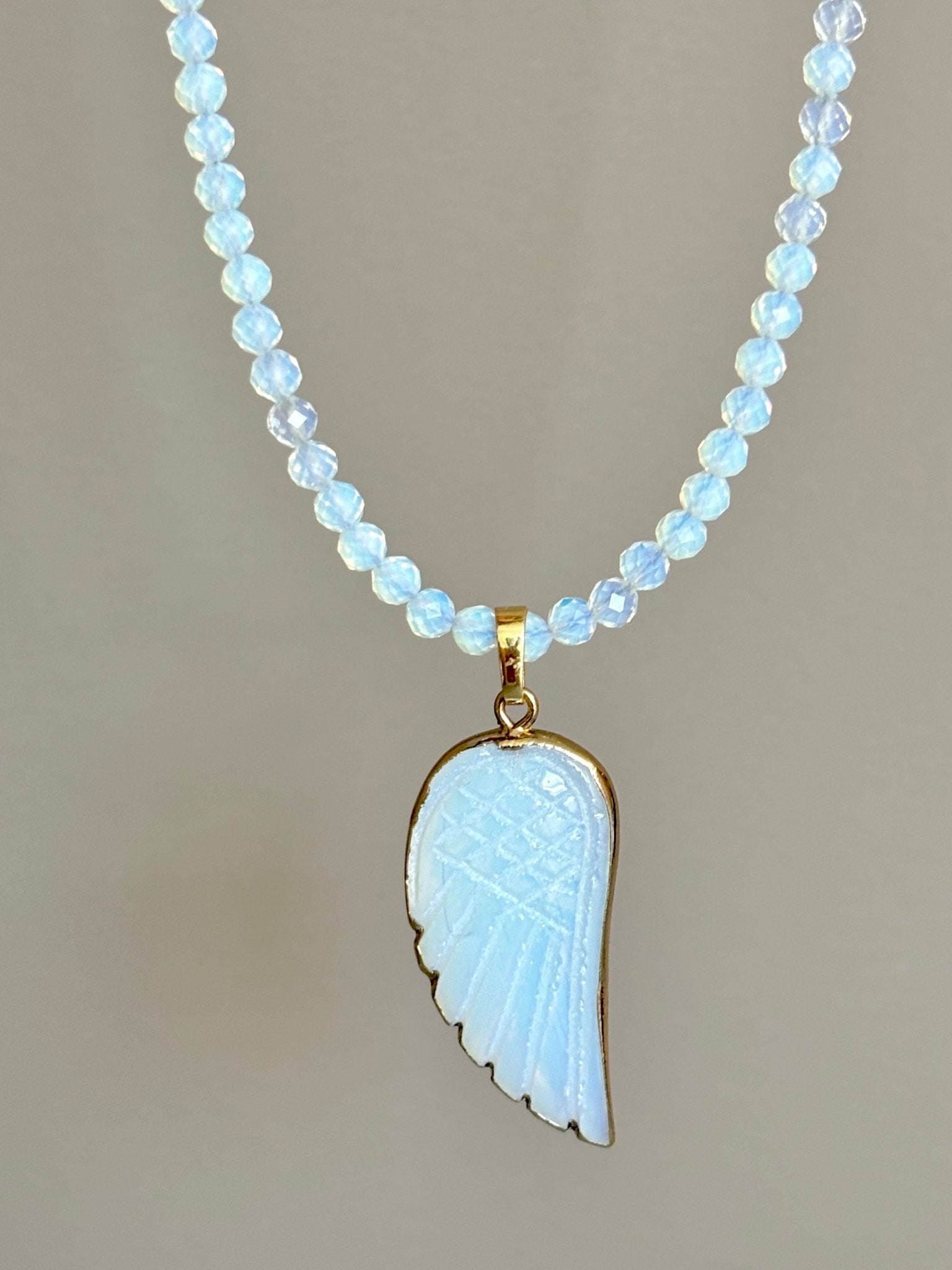 Angel Wings Opalite Necklace - Believe Jewellery