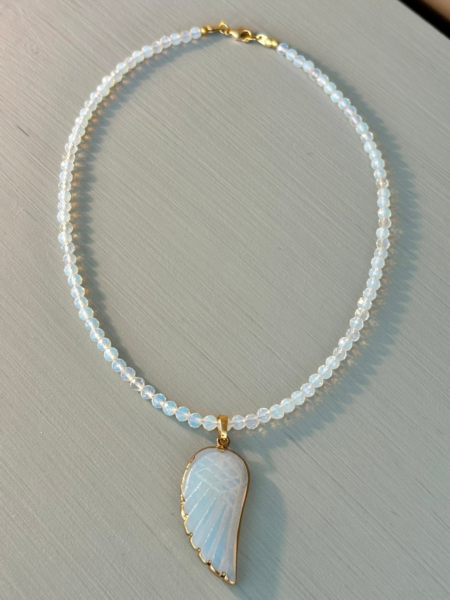 Angel Wings Opalite Necklace - Believe Jewellery