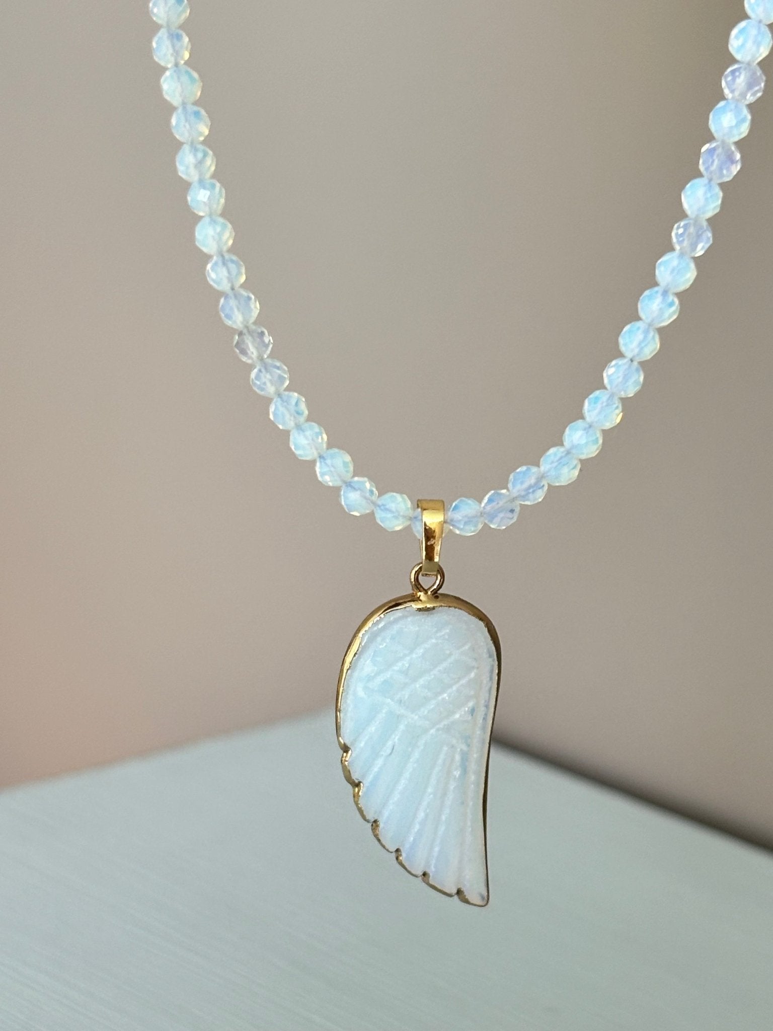 Angel Wings Opalite Necklace - Believe Jewellery