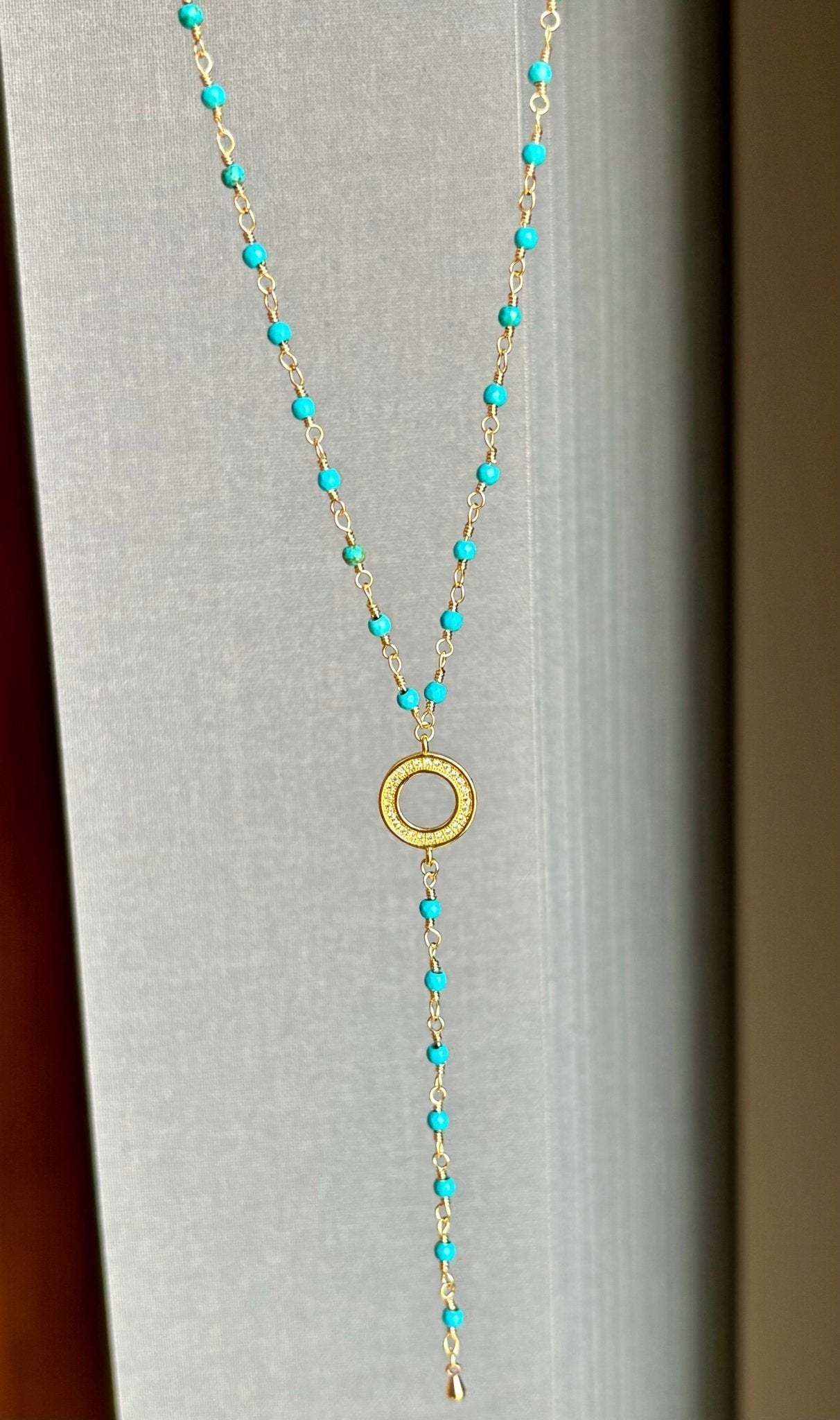 Believe Necklace - Dainty turquoise beaded chain - Believe Jewellery