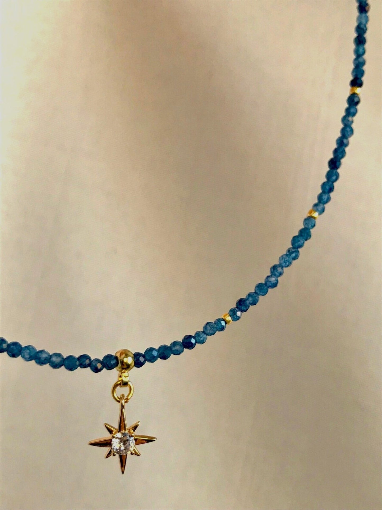 Blue Sapphire Beaded Necklace - Believe Jewellery