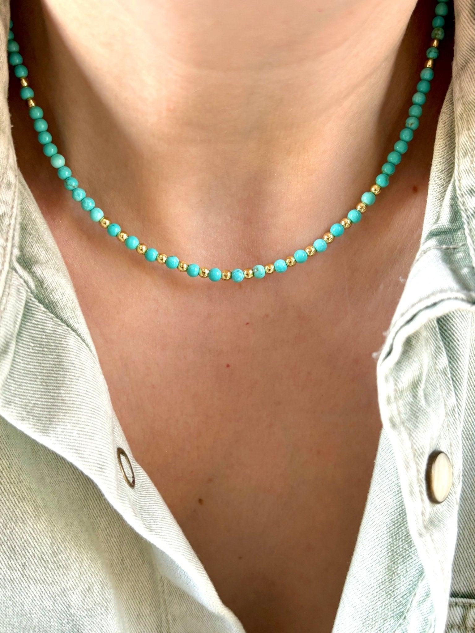 Dainty turquoise necklace - Believe Jewellery