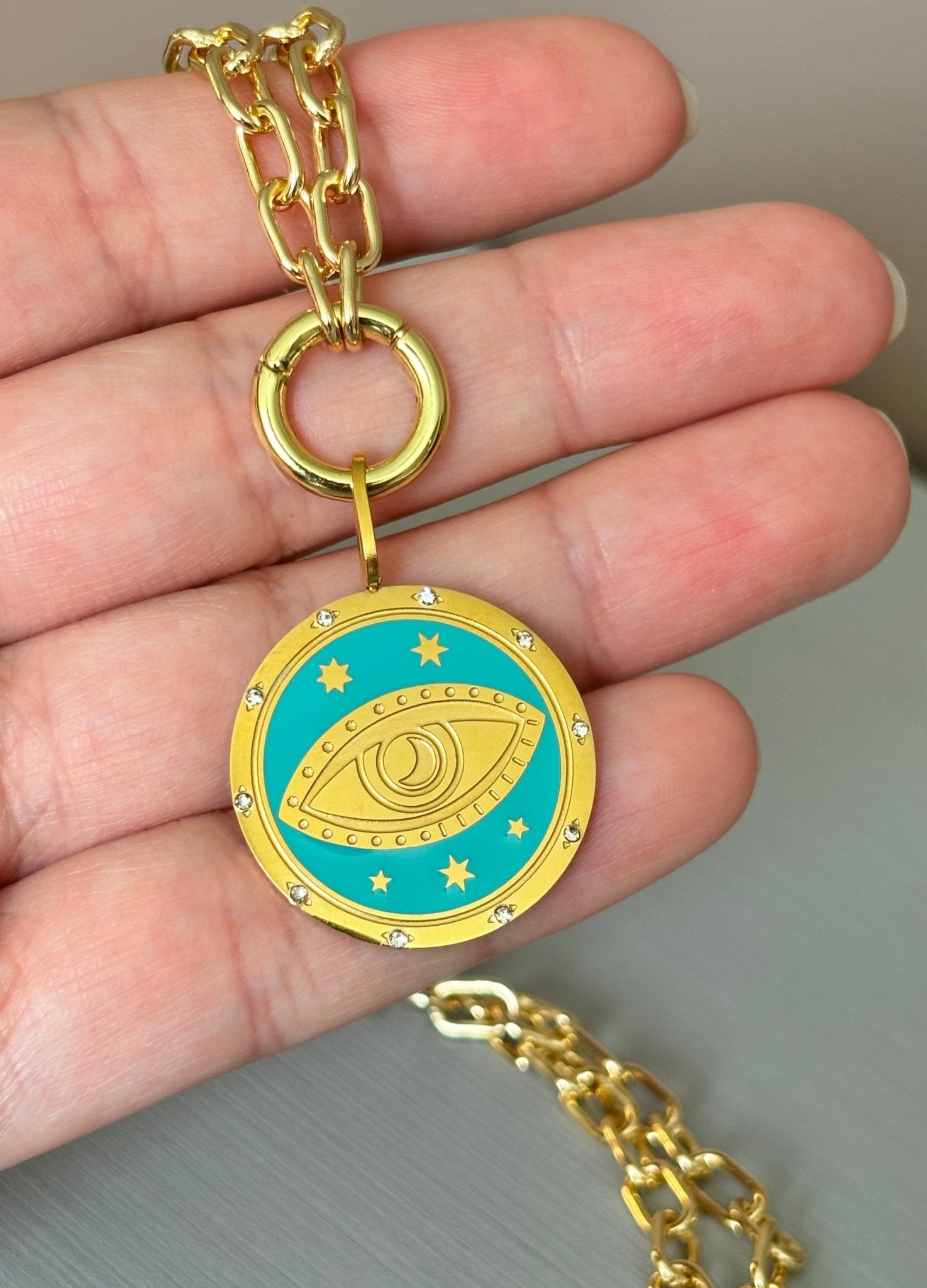 Evil Eye Medallion Necklace - Believe Jewellery