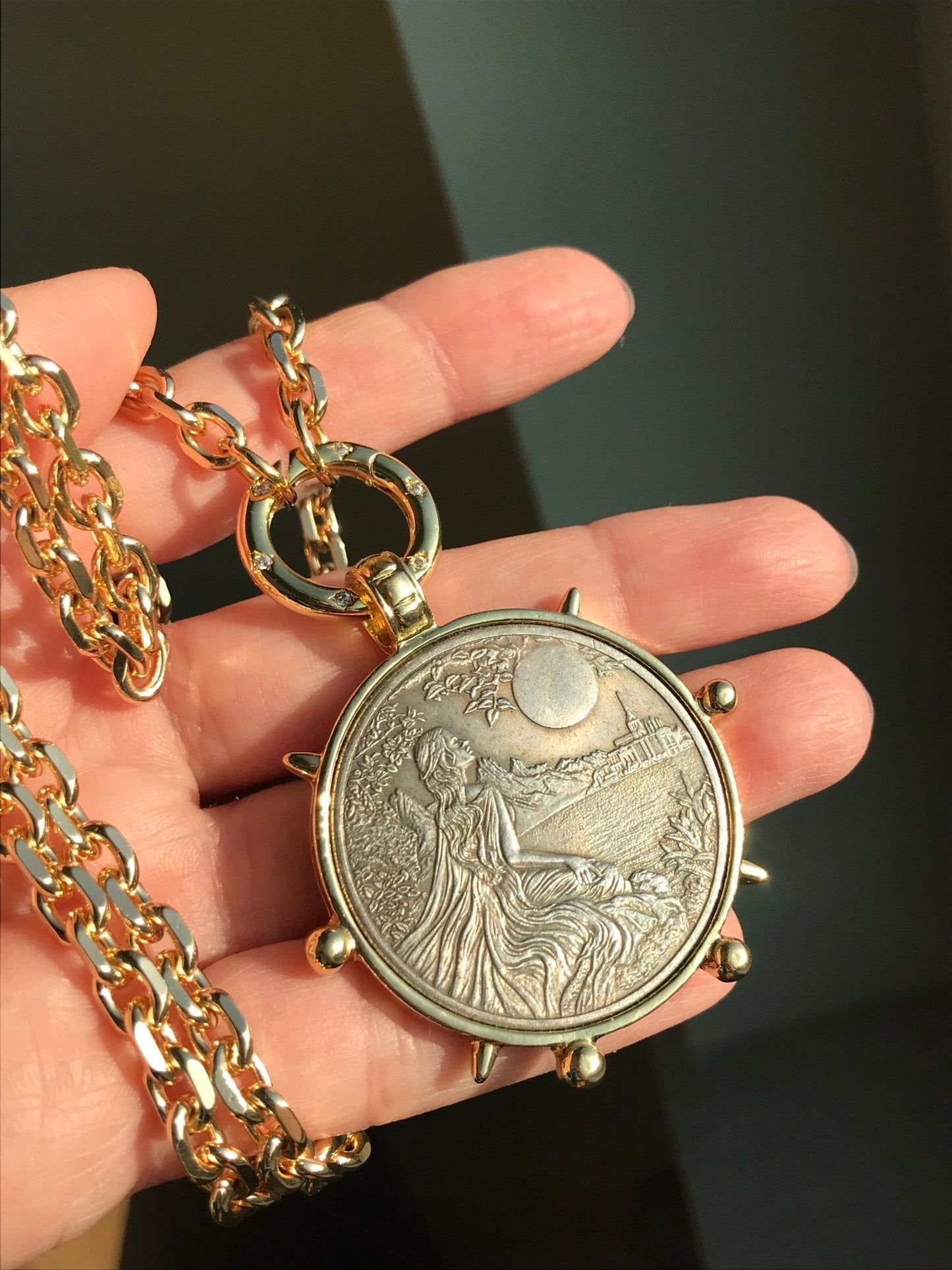 Large medallion statement necklace - Believe Jewellery