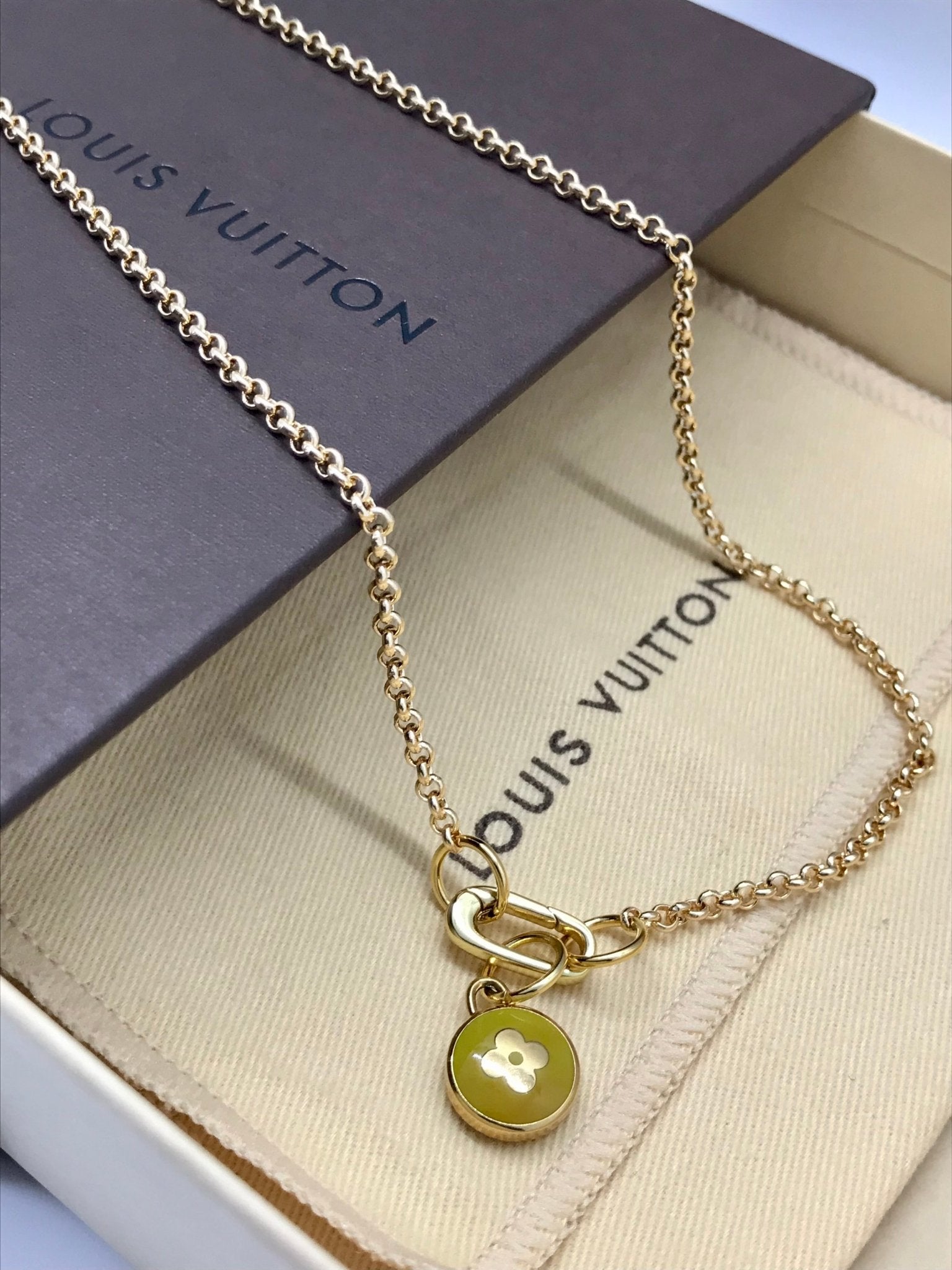 Louis Vuitton charm necklace repurposed - Believe Jewellery