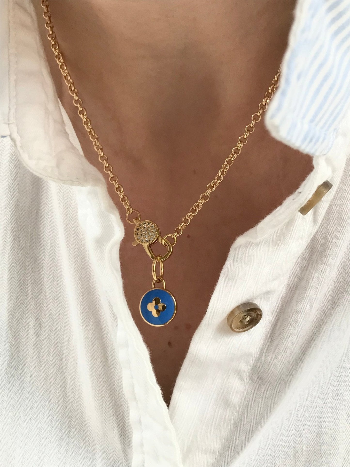 Louis Vuitton charm necklace repurposed - Believe Jewellery