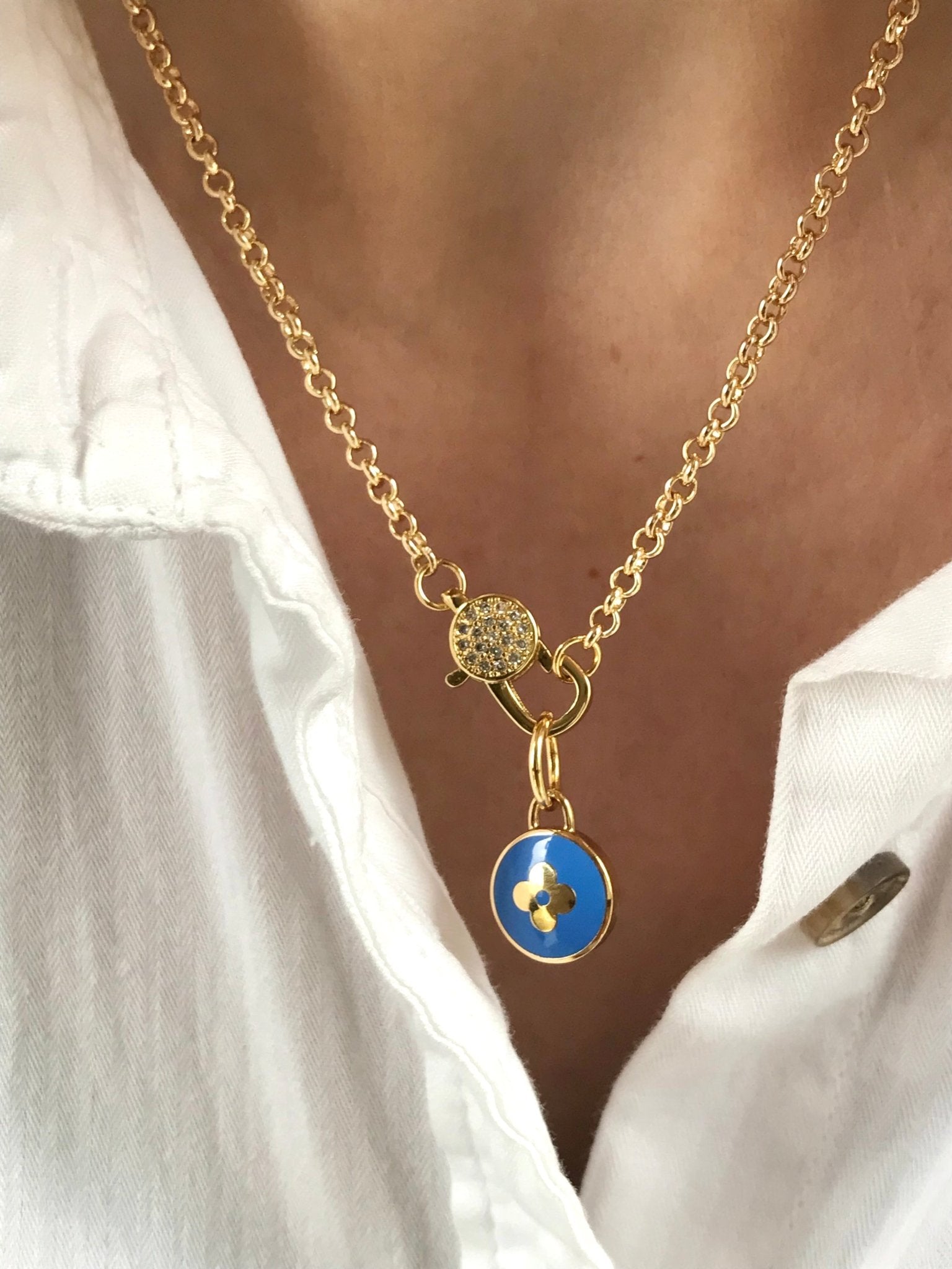 Louis Vuitton charm necklace repurposed - Believe Jewellery