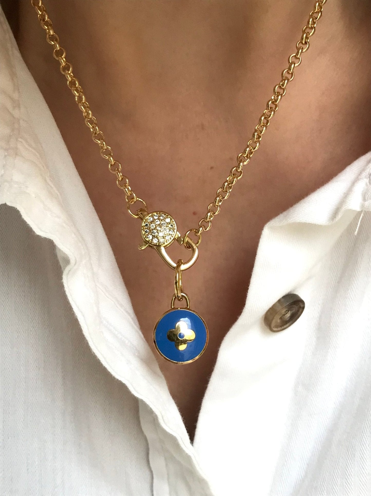 Louis Vuitton charm necklace repurposed - Believe Jewellery