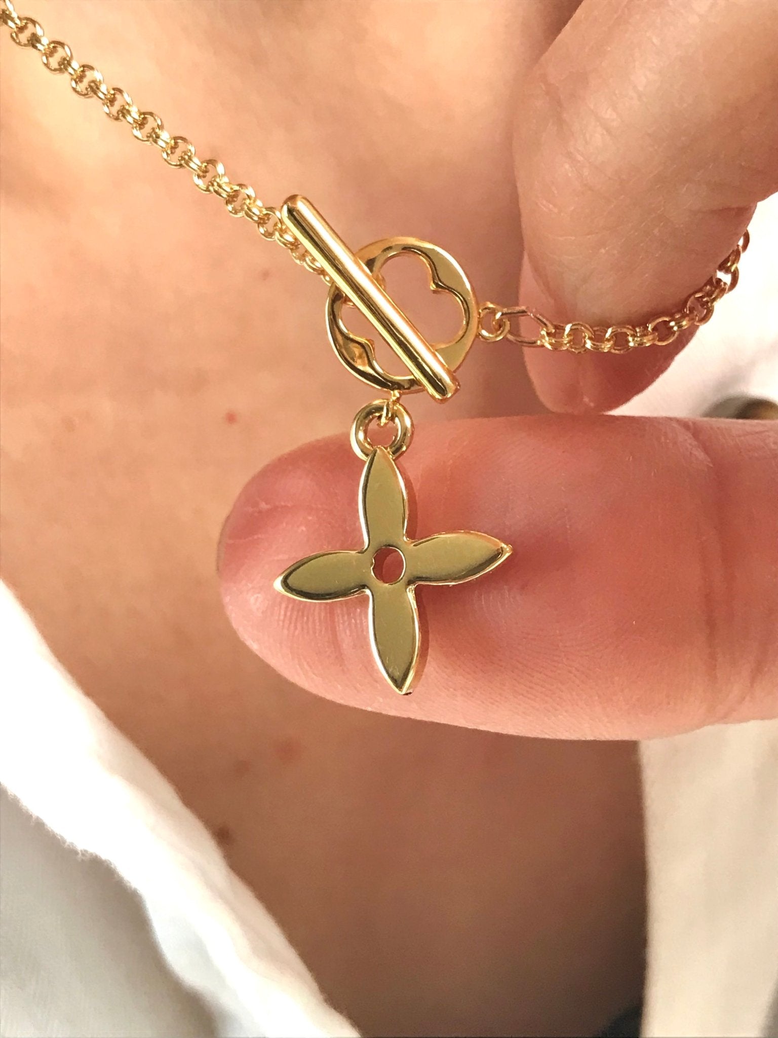 Louis Vuitton flower charm repurposed - Believe Jewellery