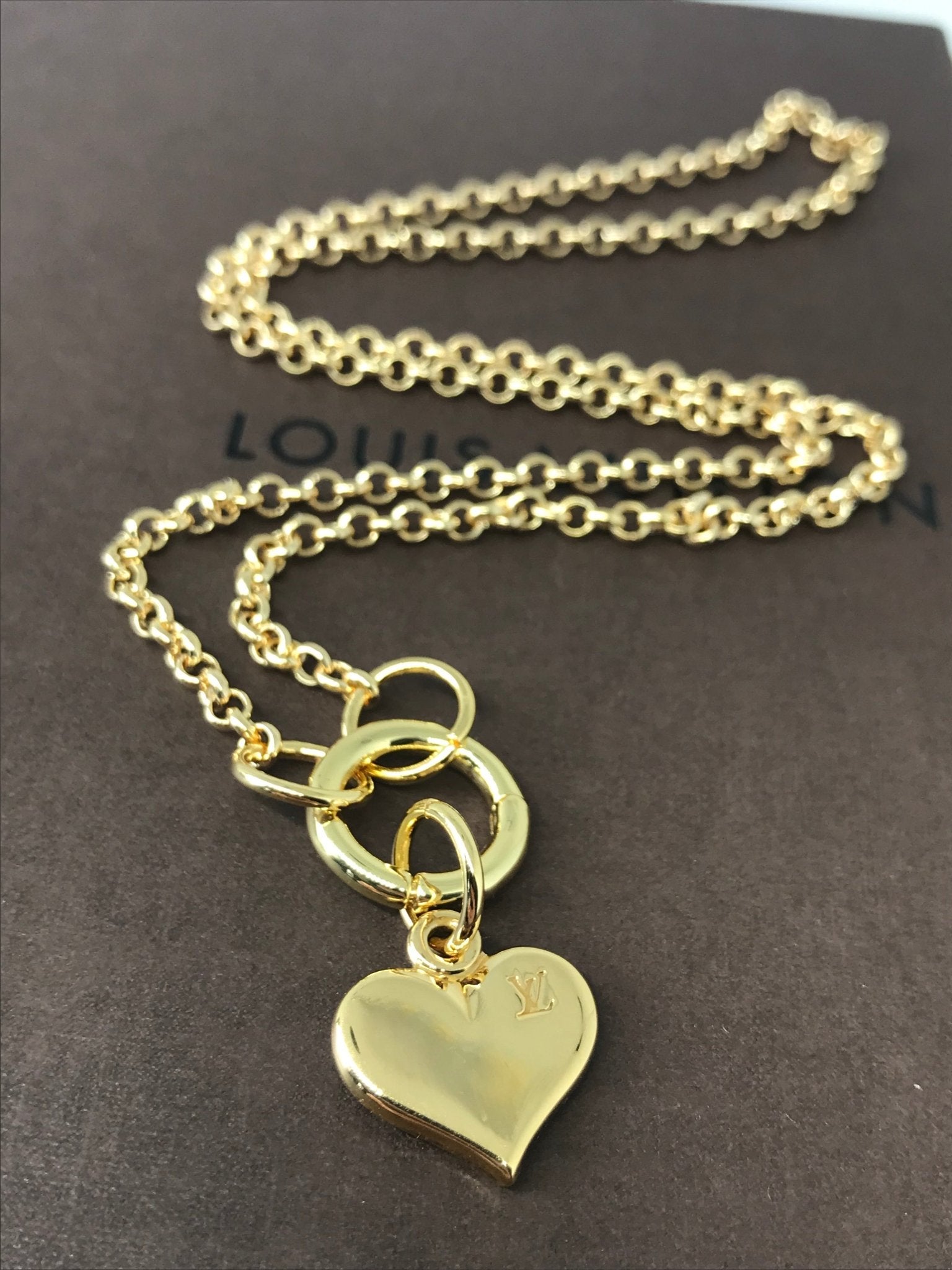 Louis Vuitton heart logo charm repurposed - Believe Jewellery