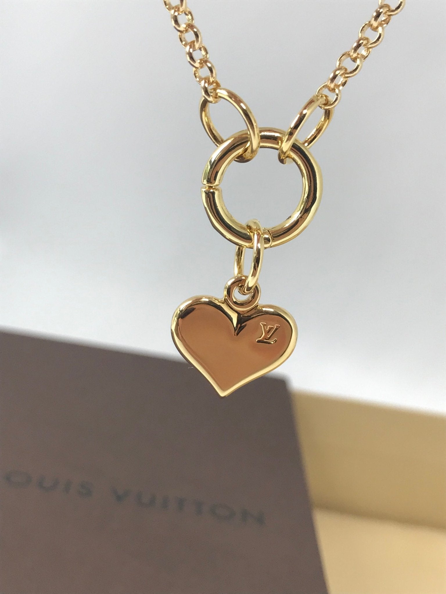 Louis Vuitton heart logo charm repurposed - Believe Jewellery