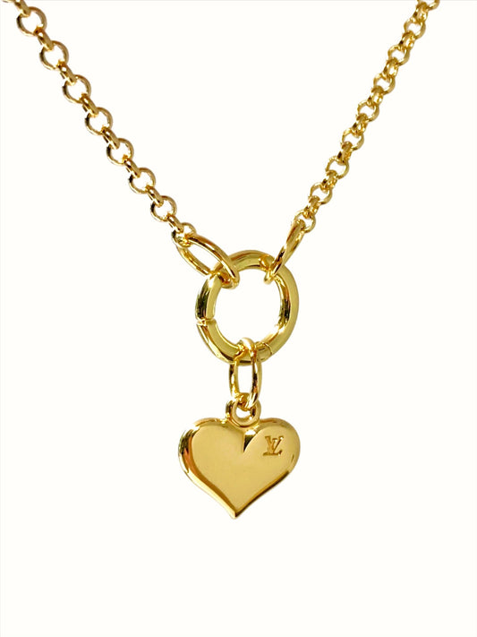 Louis Vuitton heart logo charm repurposed - Believe Jewellery