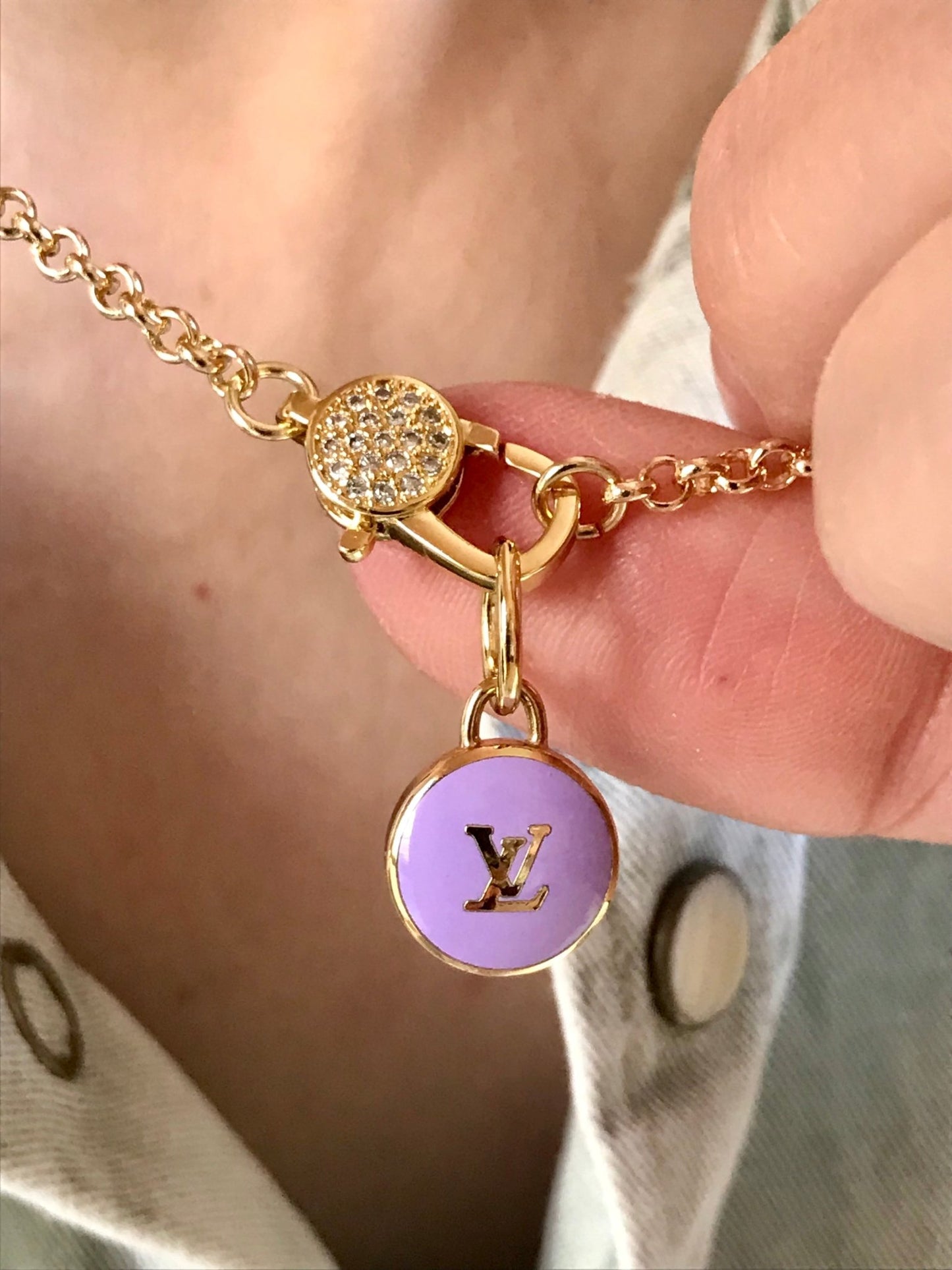 Louis Vuitton logo charm repurposed - Believe Jewellery