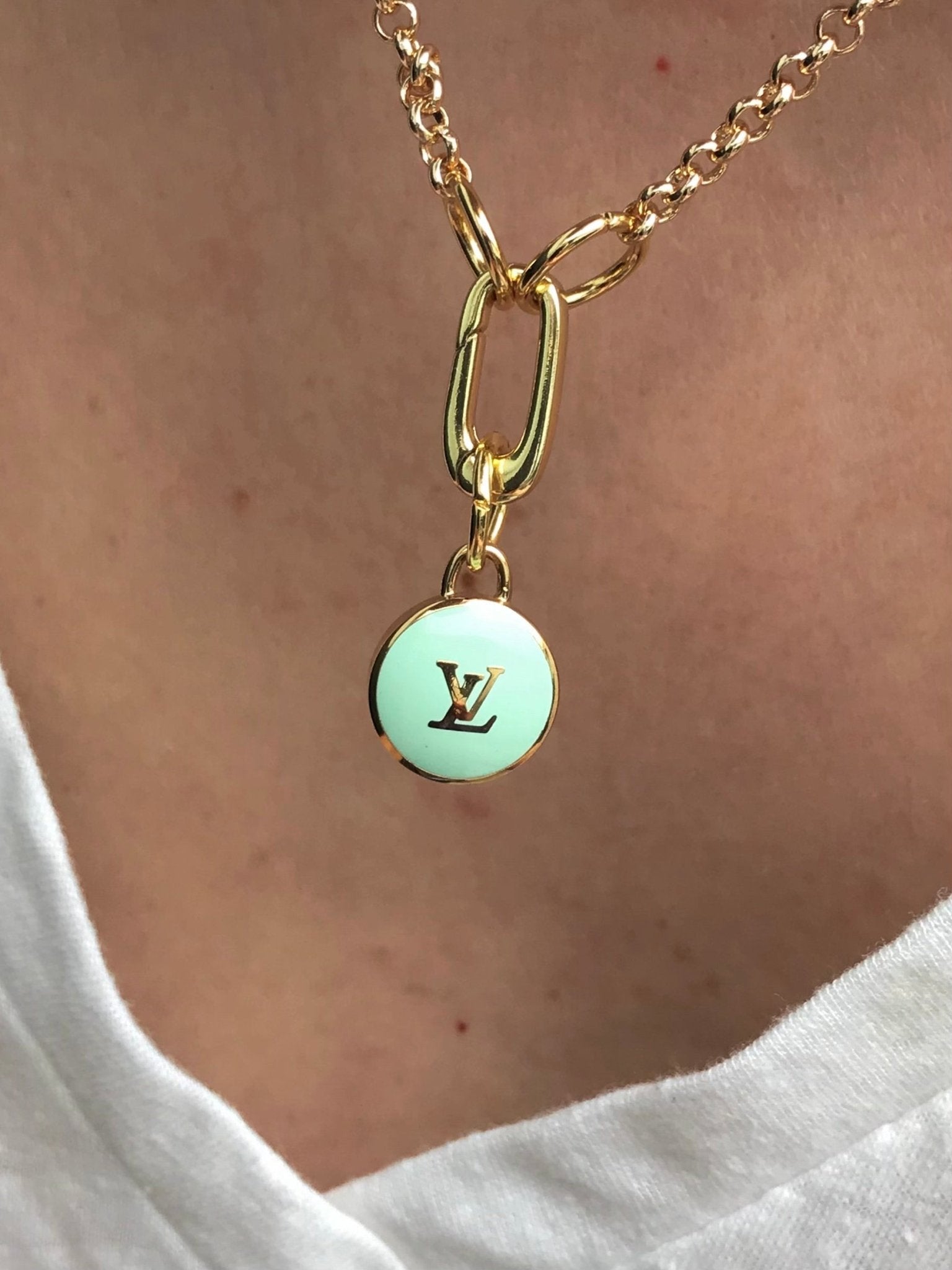 Louis Vuitton logo charm repurposed - Believe Jewellery