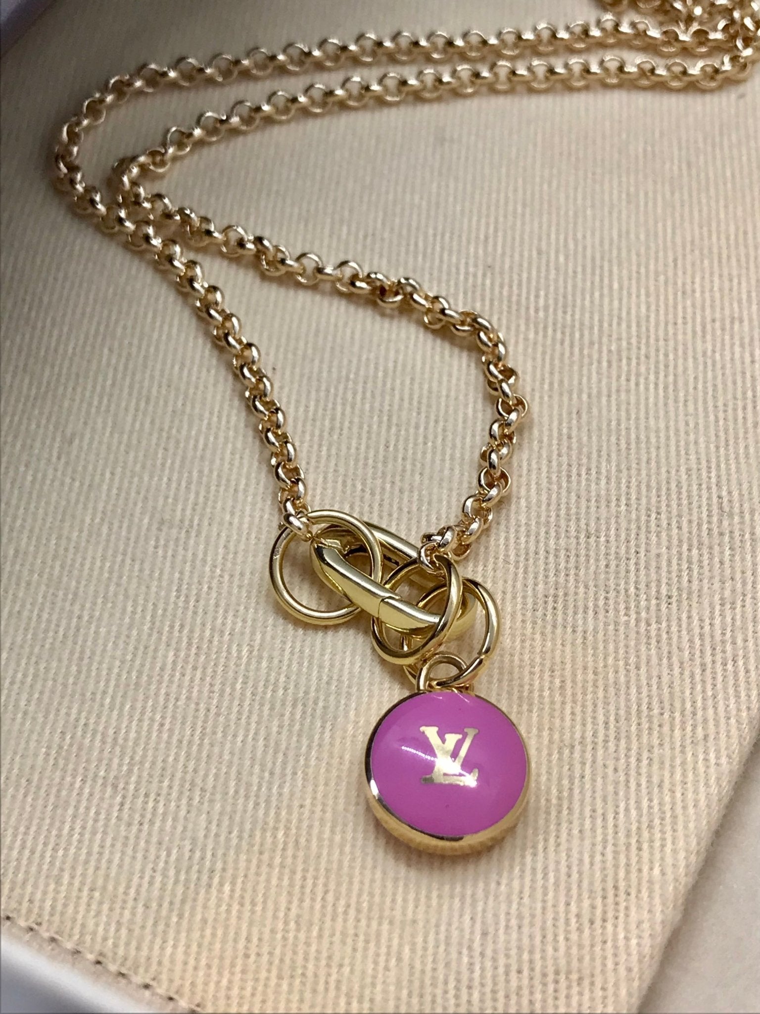 Louis Vuitton logo charm repurposed - Believe Jewellery