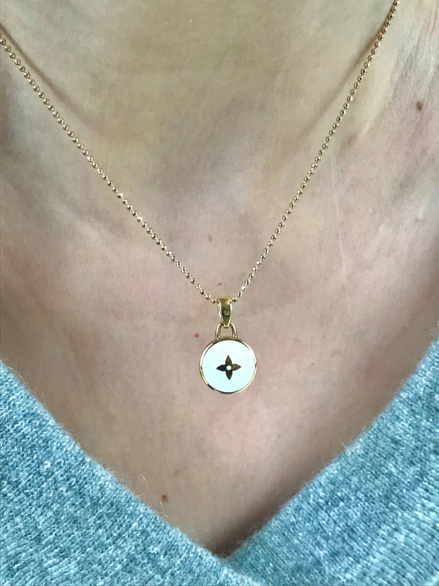 Louis Vuitton pastilles charm necklace repurposed - Believe Jewellery