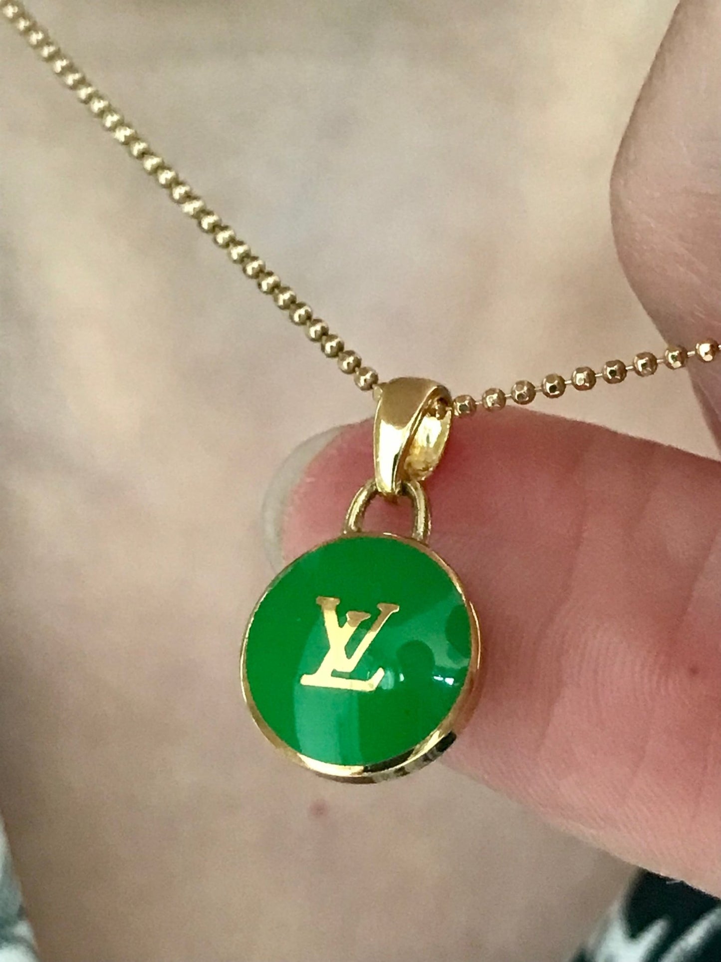 Louis Vuitton pastilles charm necklace repurposed - Believe Jewellery