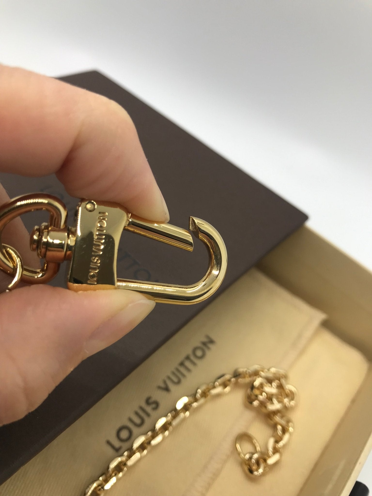 Louis Vuitton repurposed carabiner necklace - Believe Jewellery