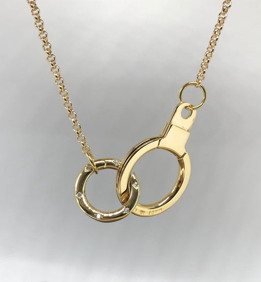 Louis Vuitton repurposed carabiner necklace - Believe Jewellery