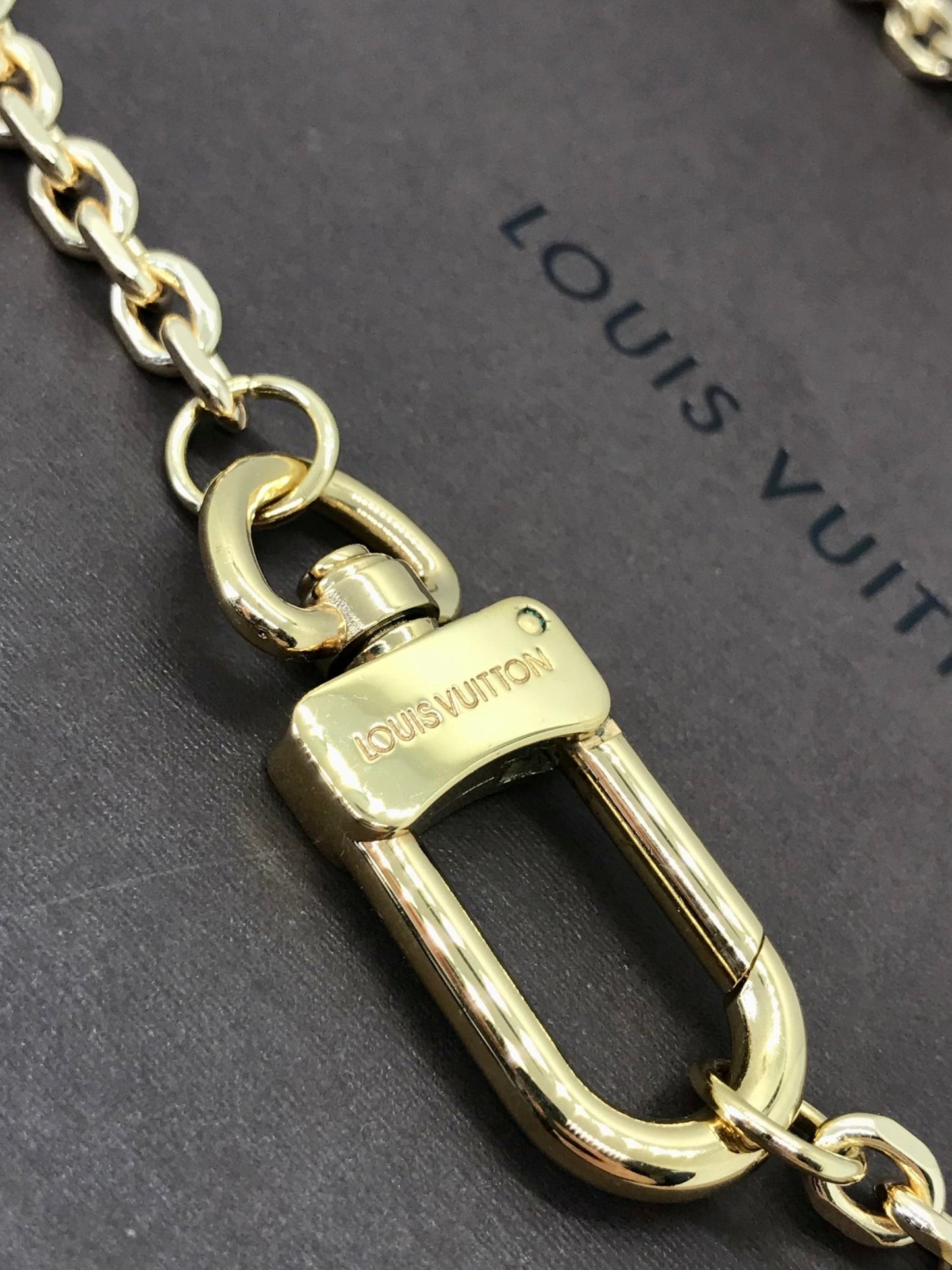 Louis Vuitton repurposed carabiner necklace - Believe Jewellery