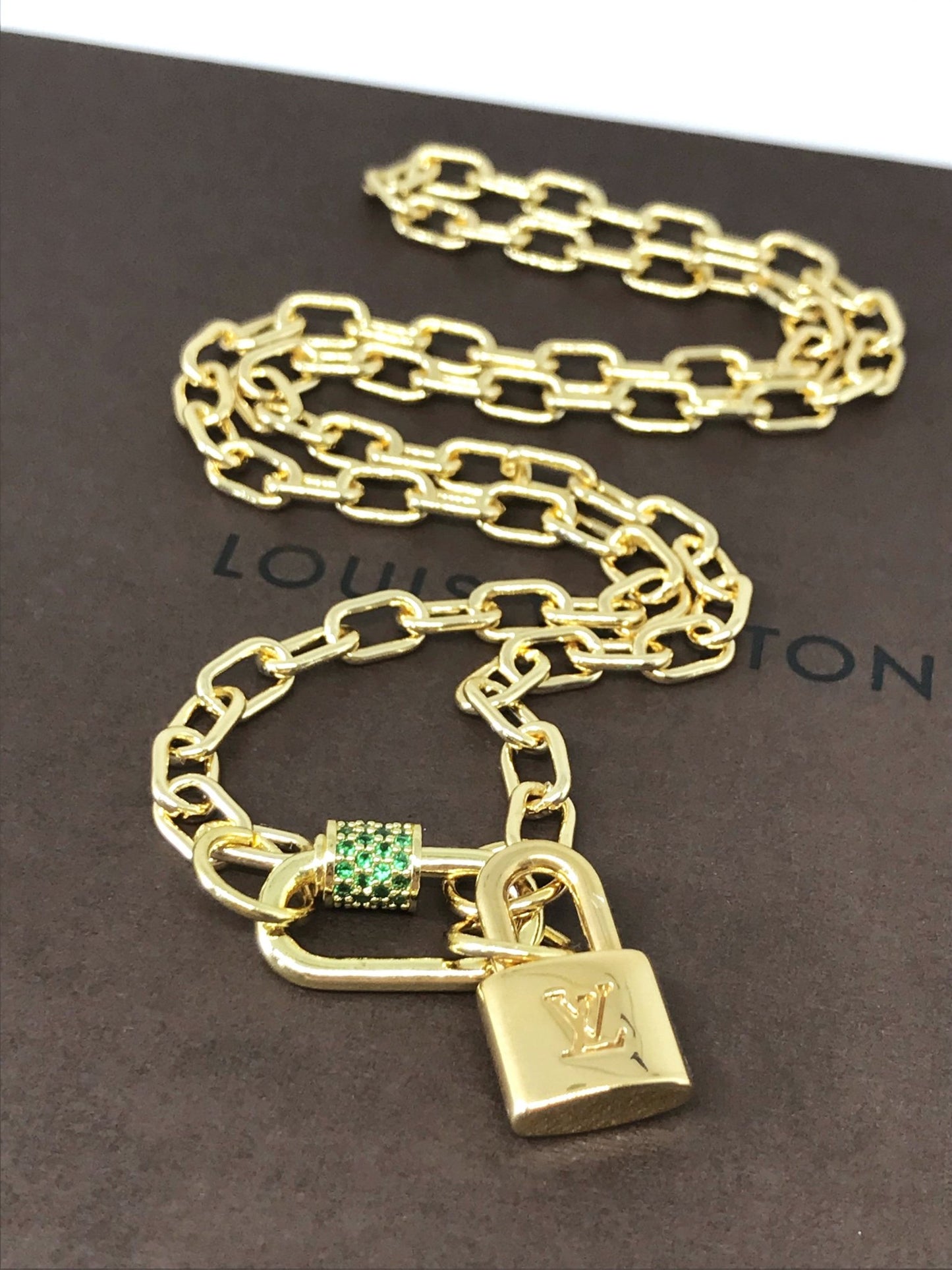 Louis Vuitton repurposed padlock charm with carabiner - Believe Jewellery