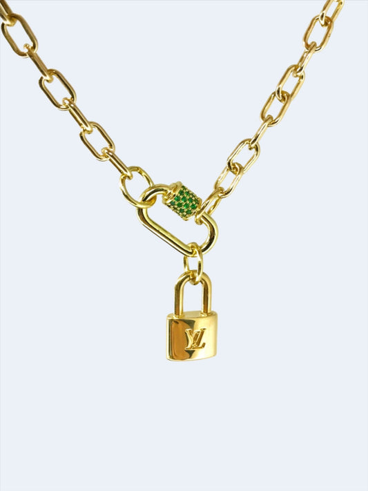 Louis Vuitton repurposed padlock charm with carabiner - Believe Jewellery