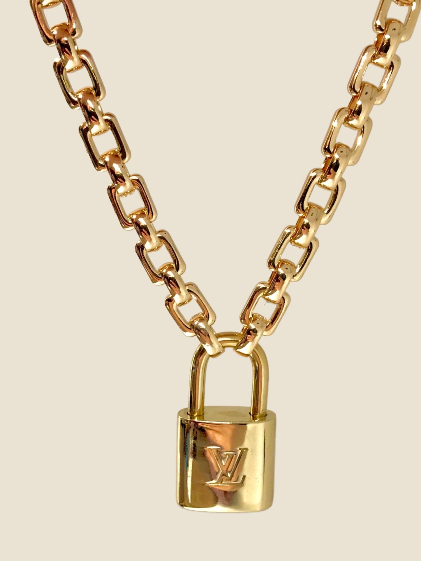 Louis Vuitton repurposed padlock with key - Believe Jewellery