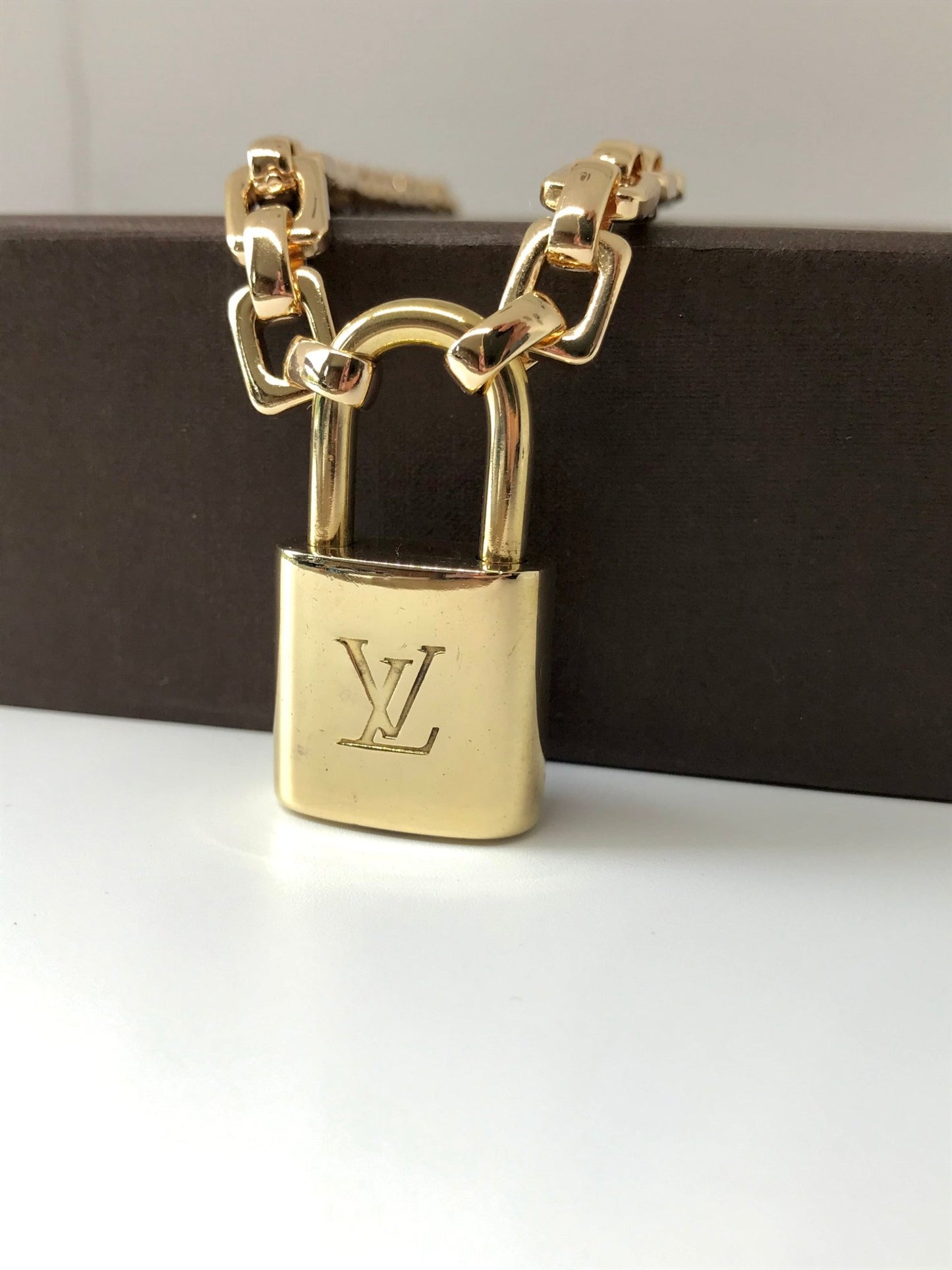 Louis Vuitton repurposed padlock with key - Believe Jewellery