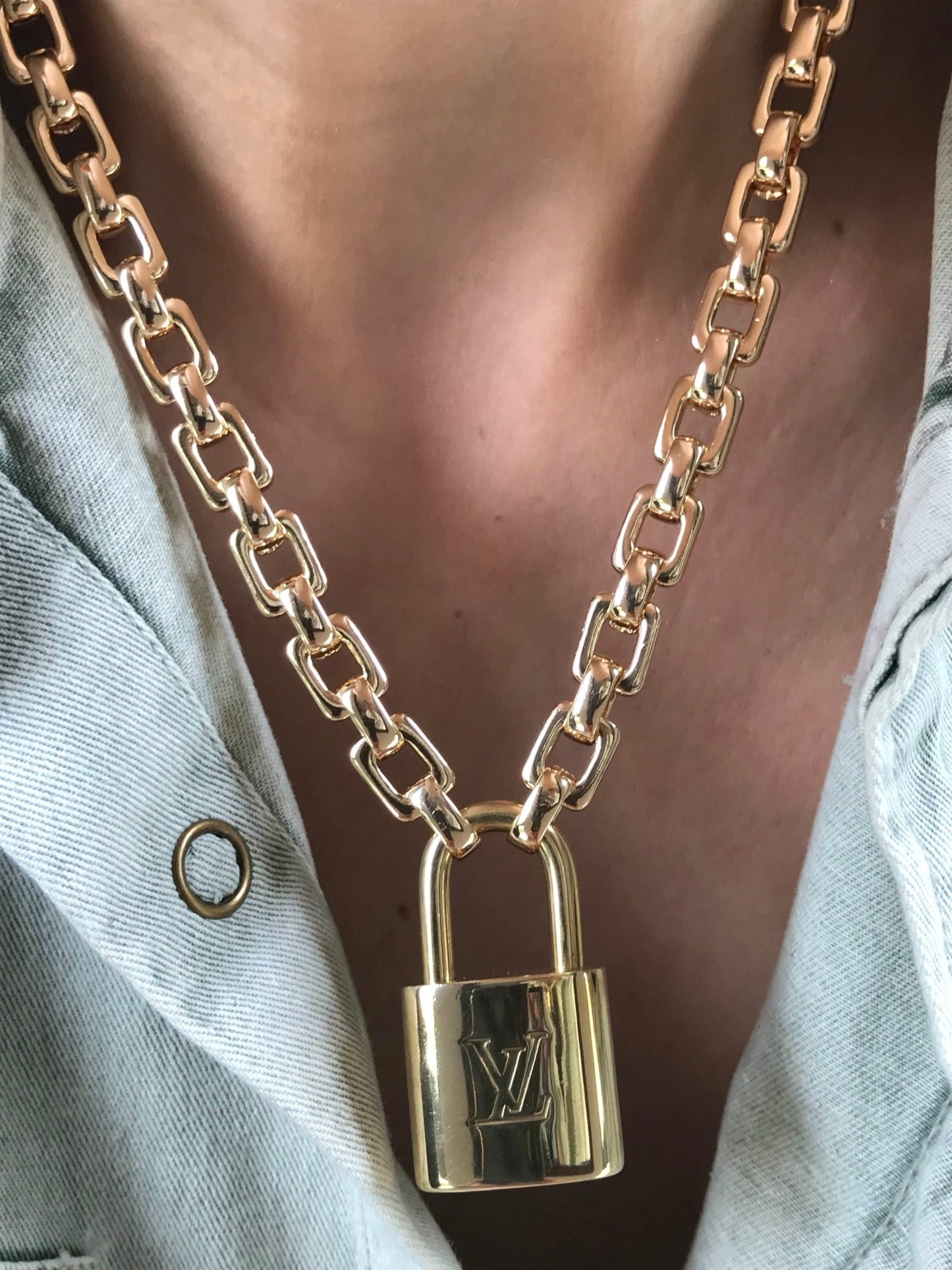 Louis Vuitton repurposed padlock with key - Believe Jewellery