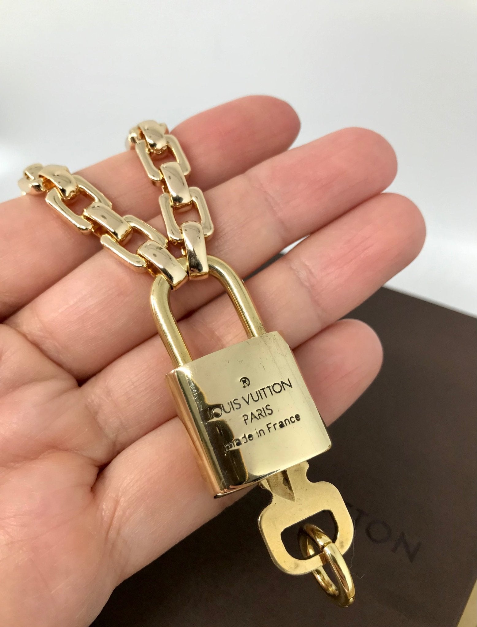 Louis Vuitton repurposed padlock with key - Believe Jewellery