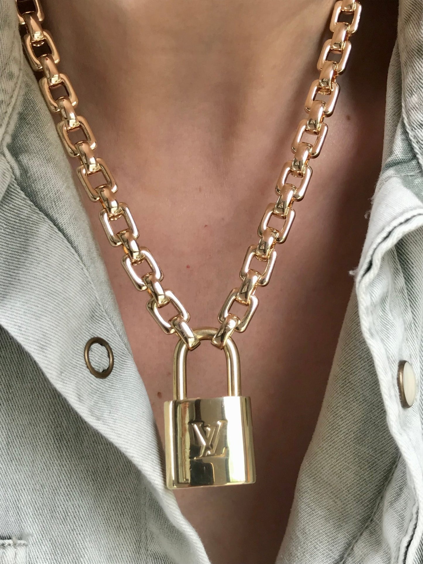 Louis Vuitton repurposed padlock with key - Believe Jewellery