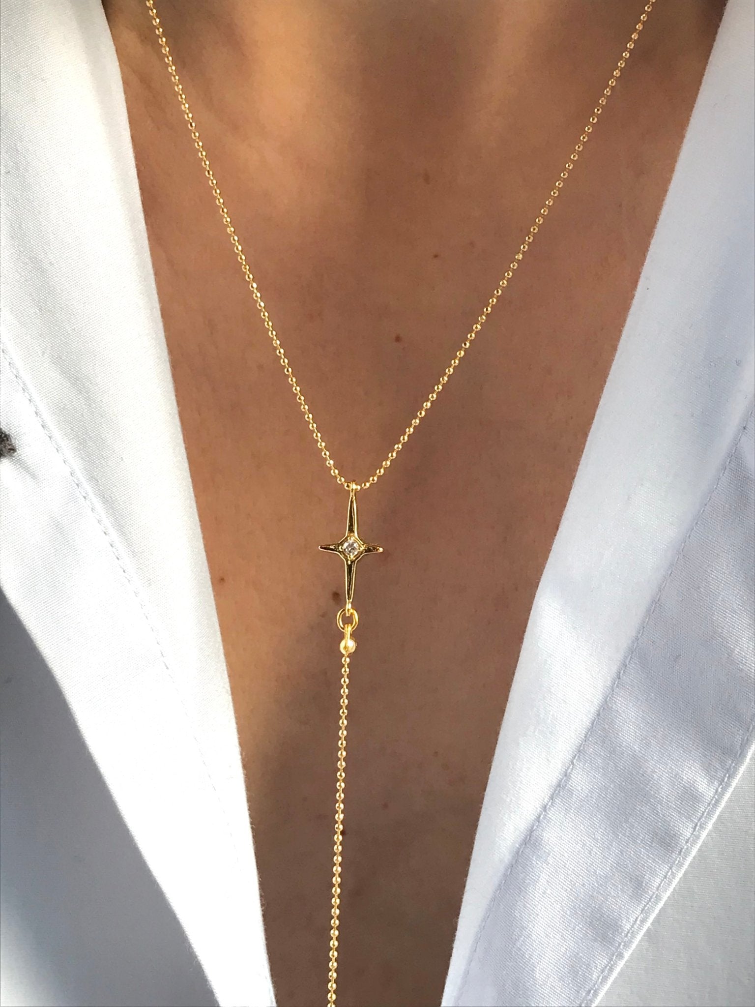 North Star lariat necklace - Believe Jewellery